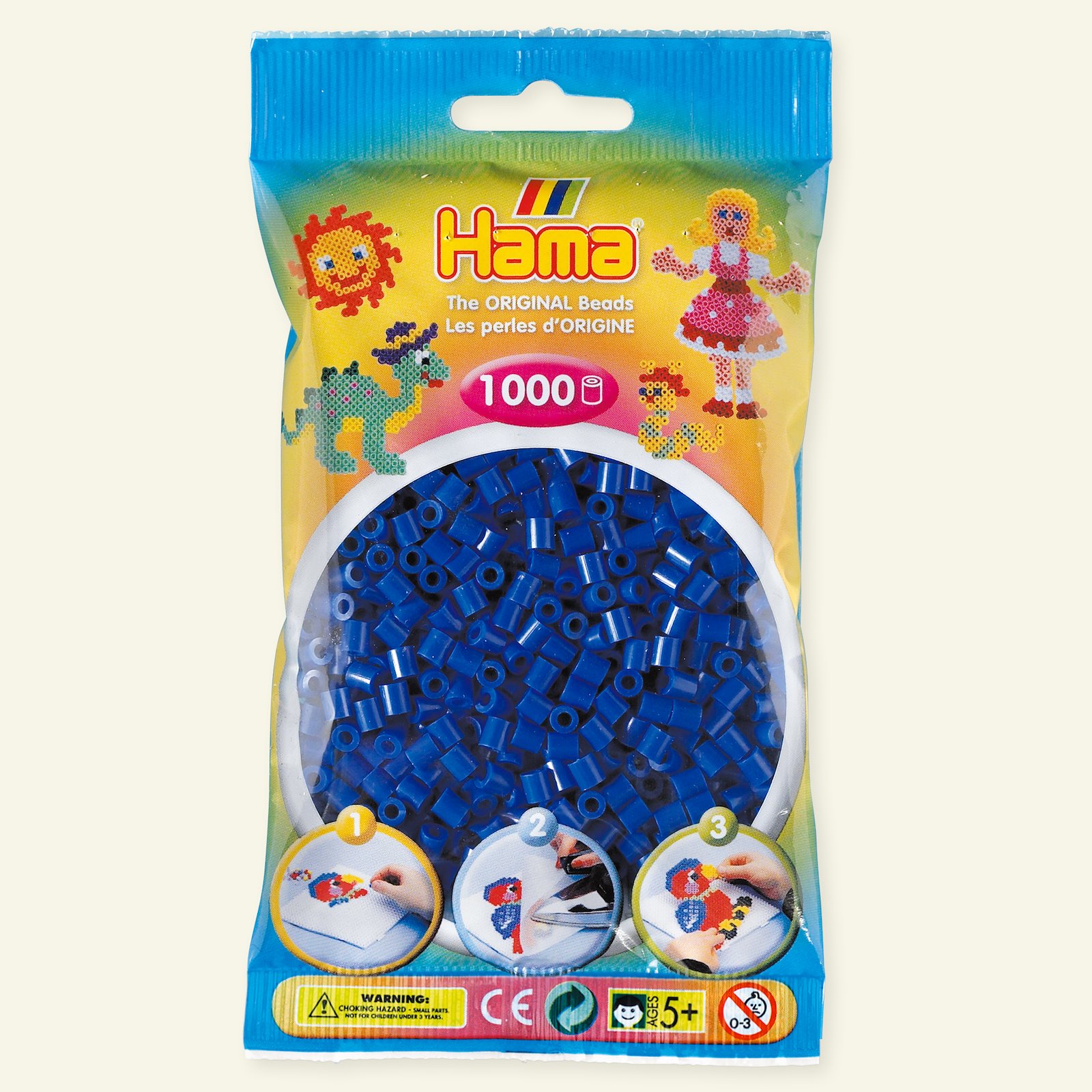 HAMA midi fuse beads 1000pcs blue 28308_pack