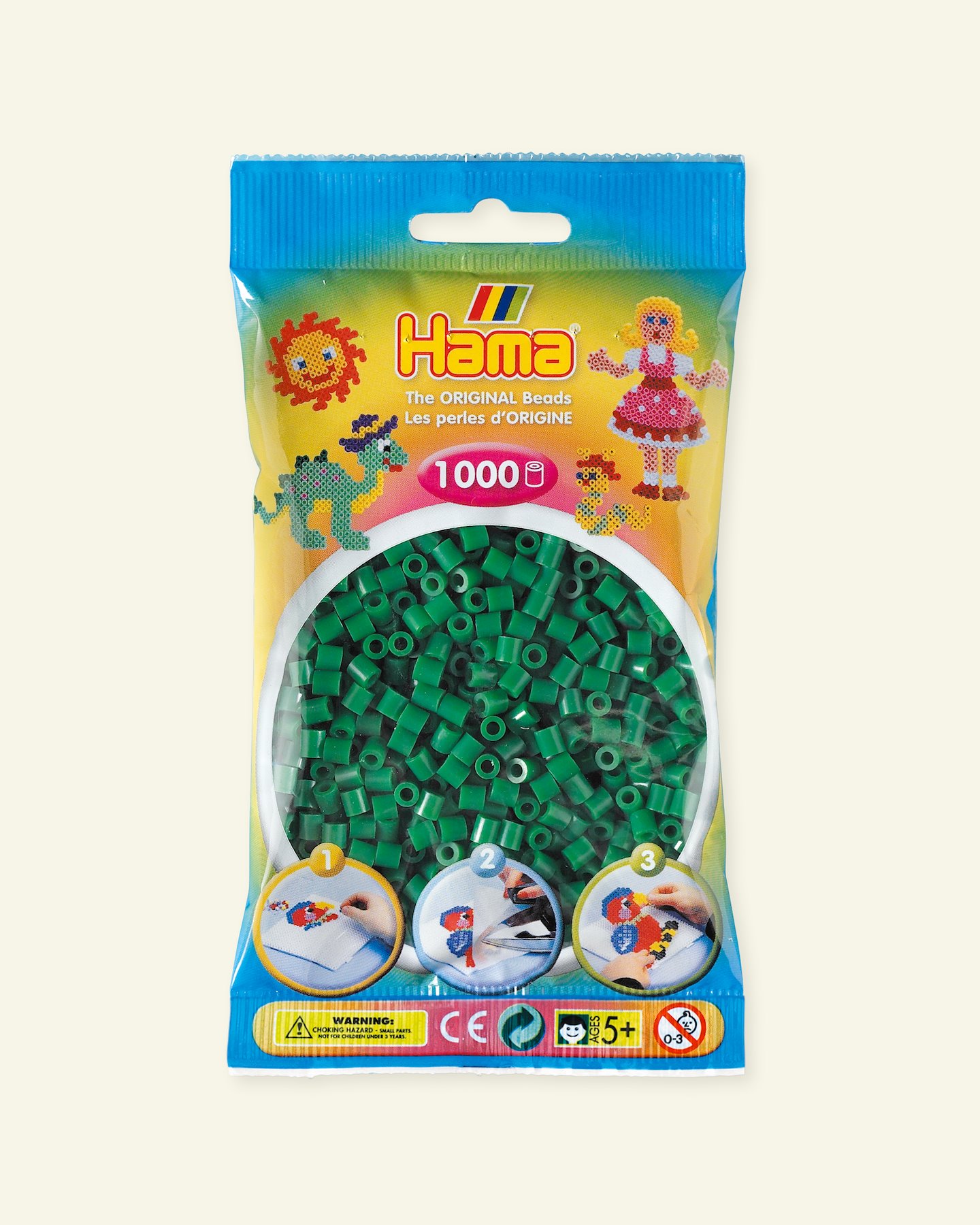 HAMA midi fuse beads 1000pcs green 28310_pack