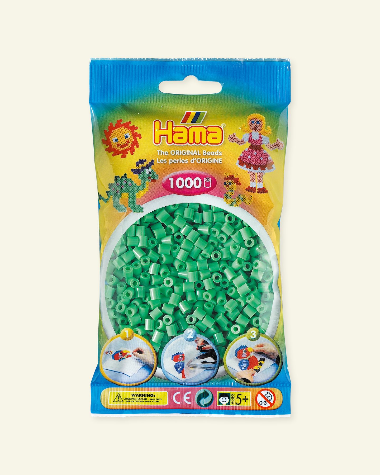 HAMA midi fuse beads 1000pcs light green 28311_pack