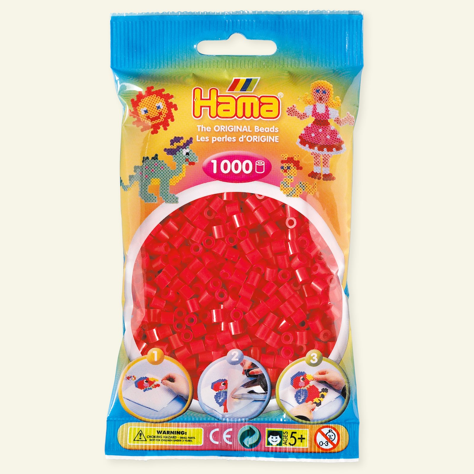 HAMA midi fuse beads 1000pcs red 28305_pack
