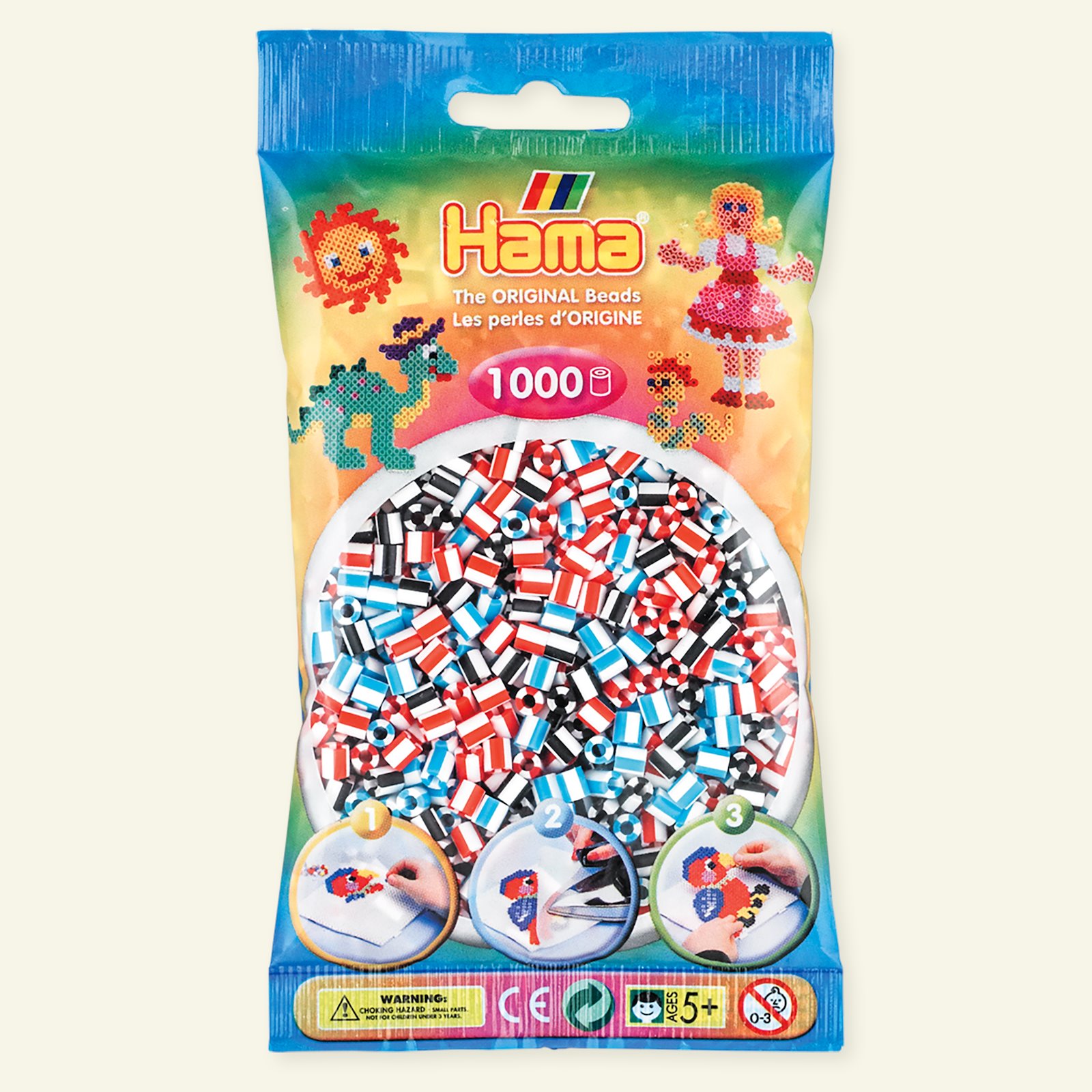 HAMA midi fuse beads 1000pcs strip mix 1 28378_pack