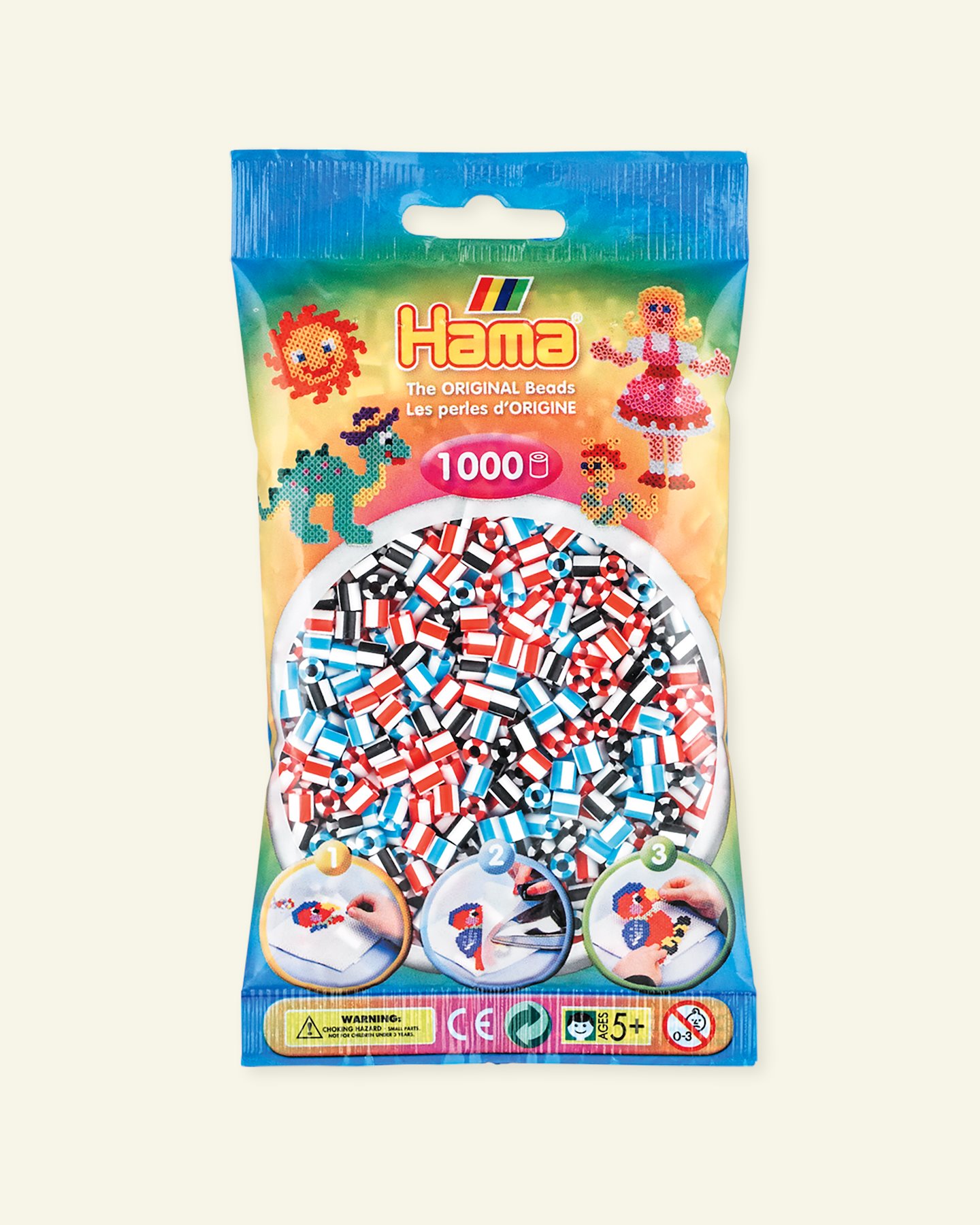 HAMA midi fuse beads 1000pcs strip mix 1 28378_pack