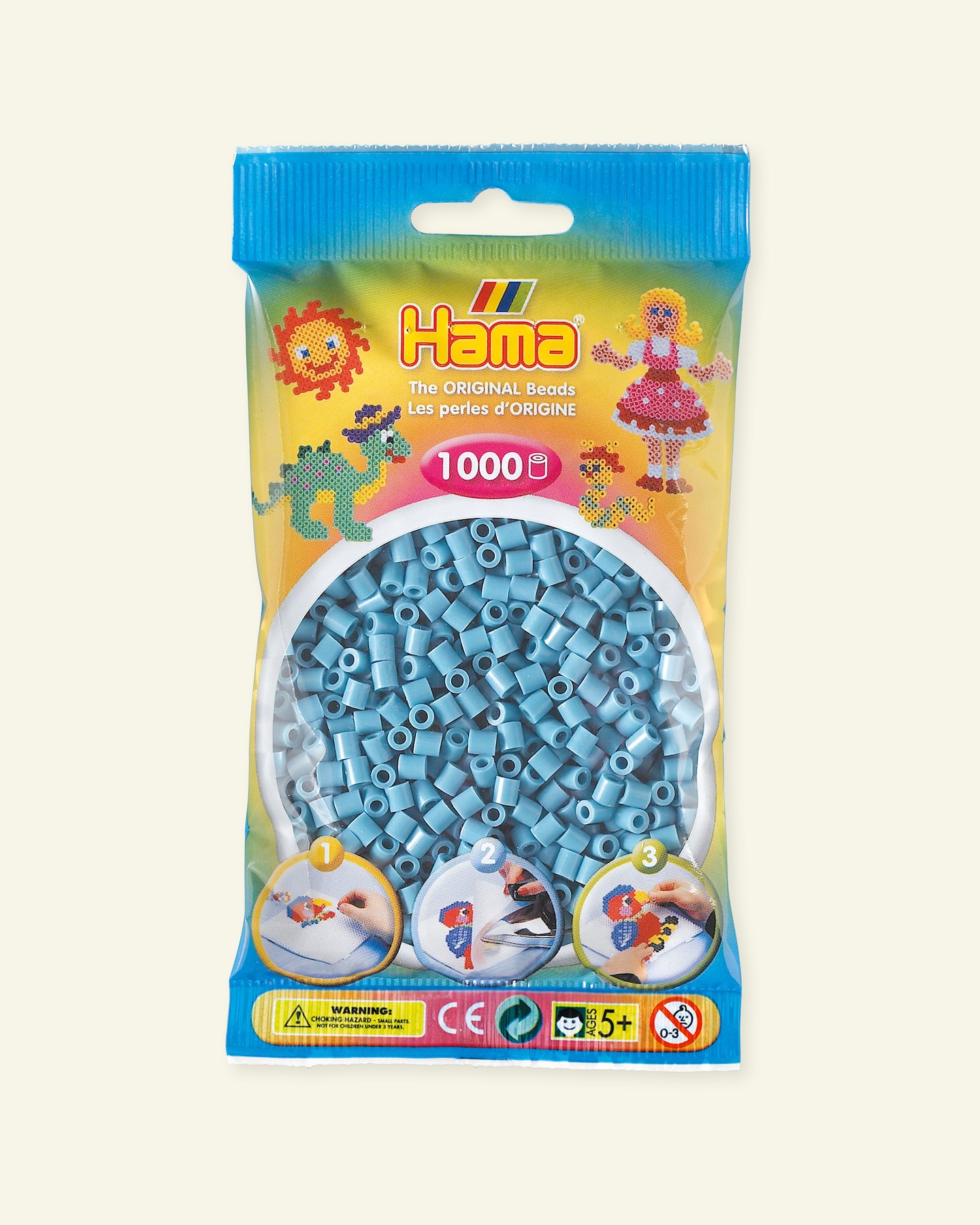 HAMA midi fuse beads 1000pcs turquois 28328_pack