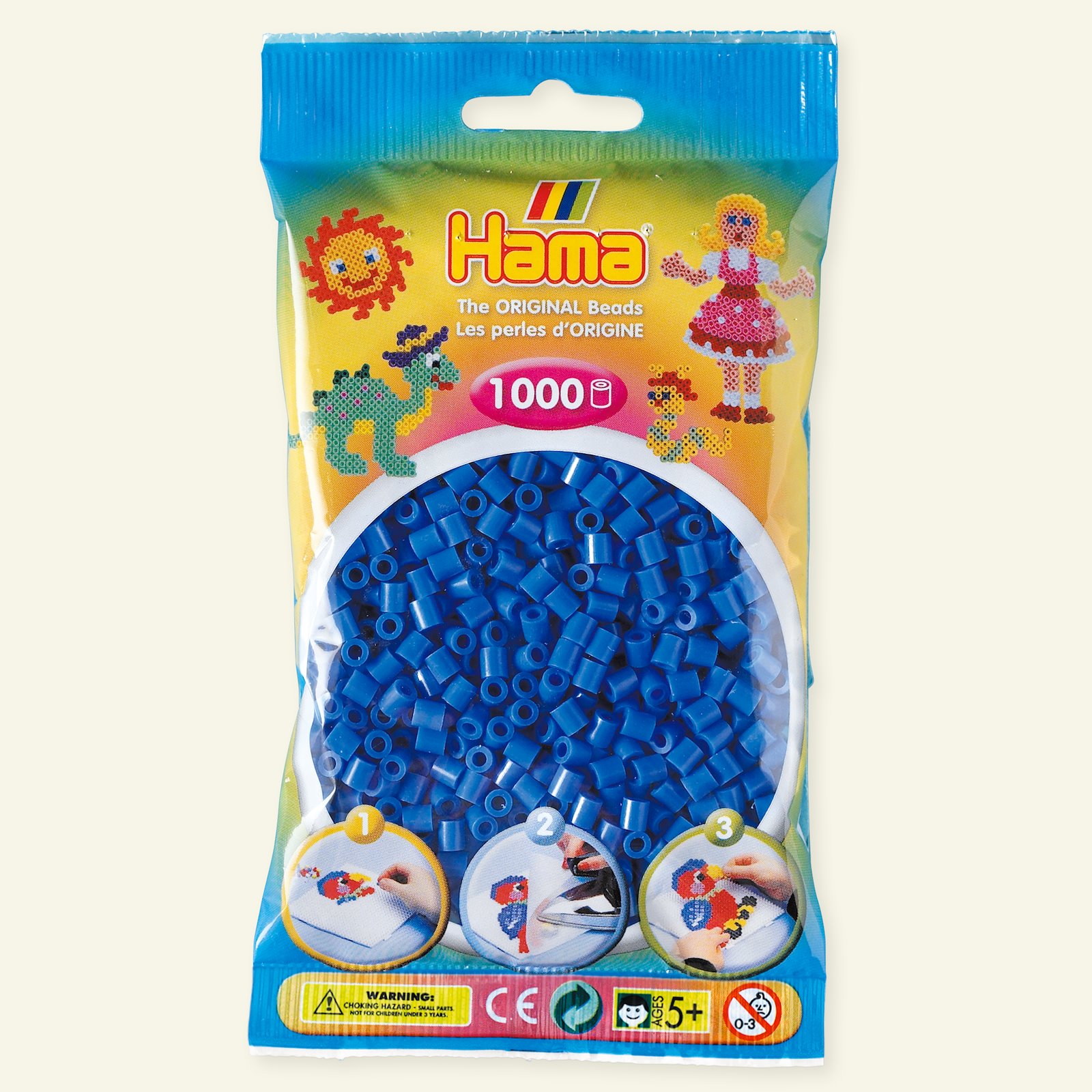HAMA midi perler 1000stk lys blå 28309_pack