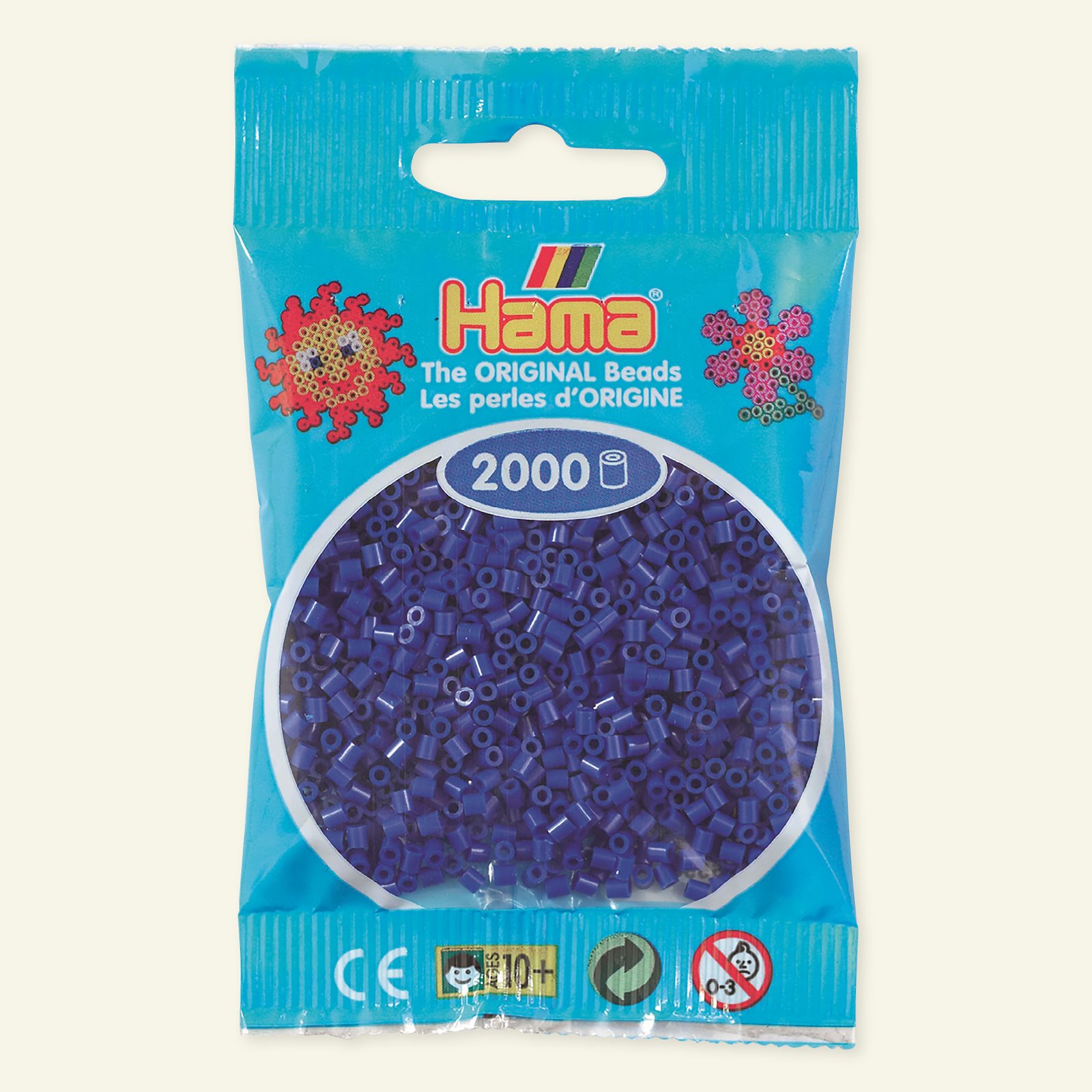 HAMA mini fuse beads 2000pcs blue 28408_pack