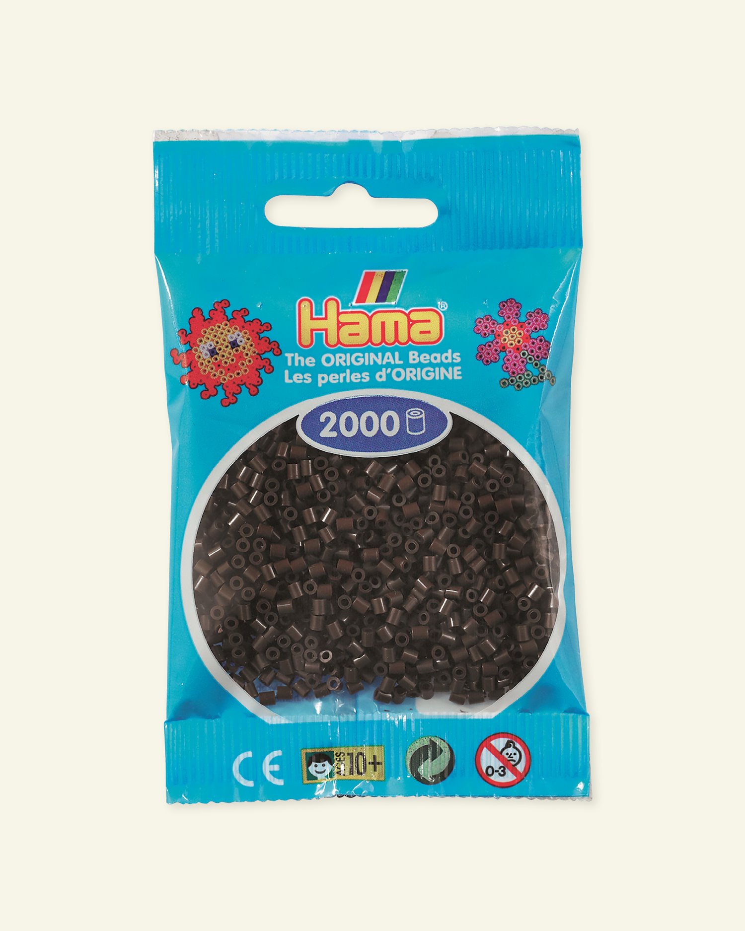 HAMA mini fuse beads 2000pcs brown 28412_pack
