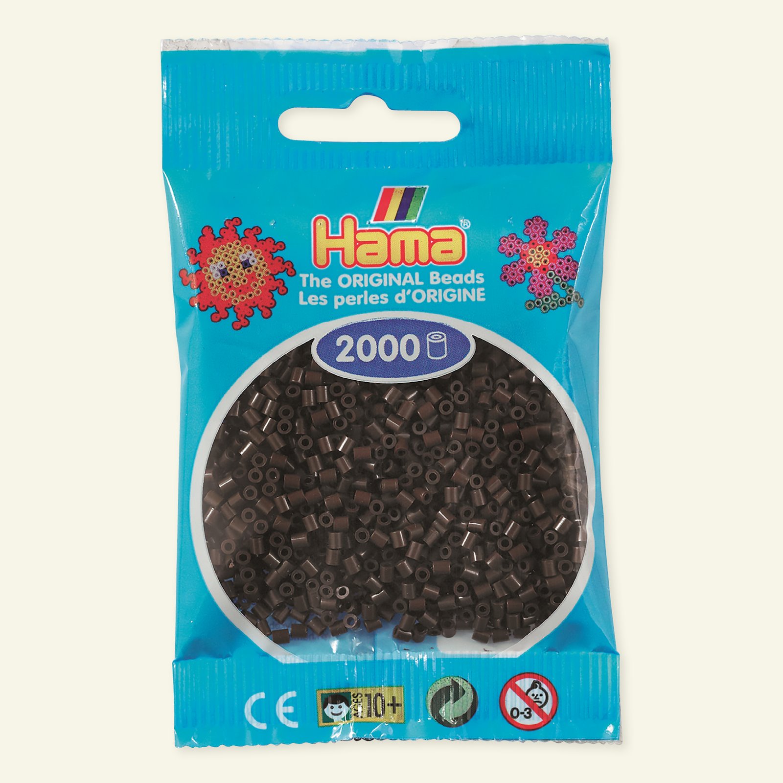 HAMA mini fuse beads 2000pcs brown 28412_pack