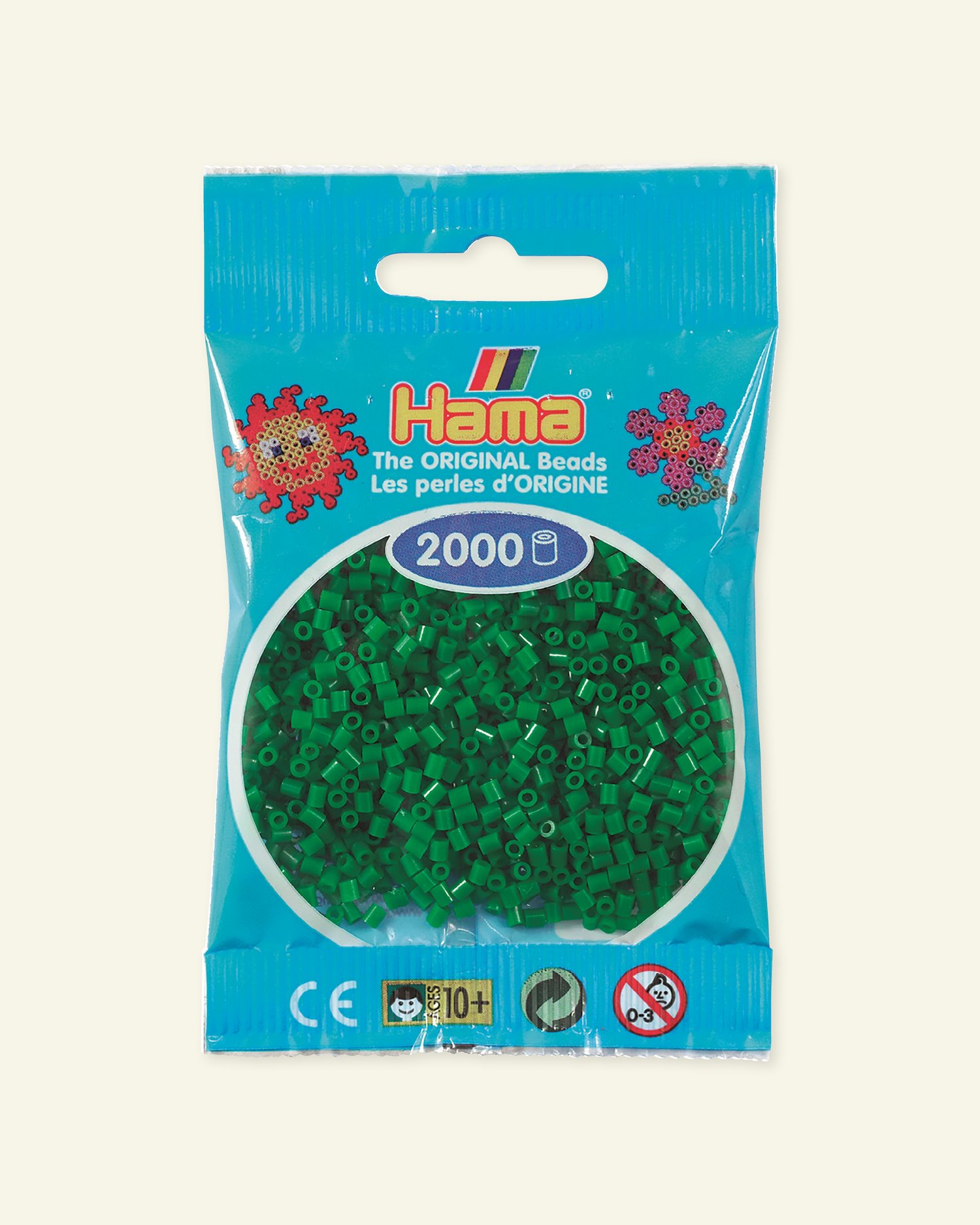 HAMA mini fuse beads 2000pcs green 28410_pack