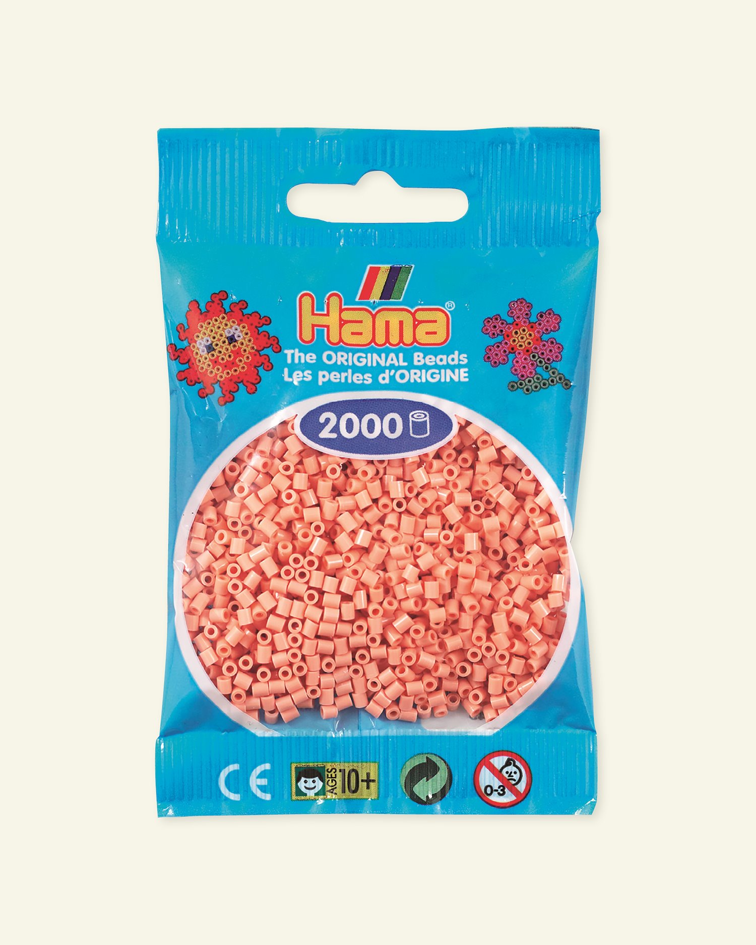 HAMA mini fuse beads 2000pcs mat pink 28424_pack