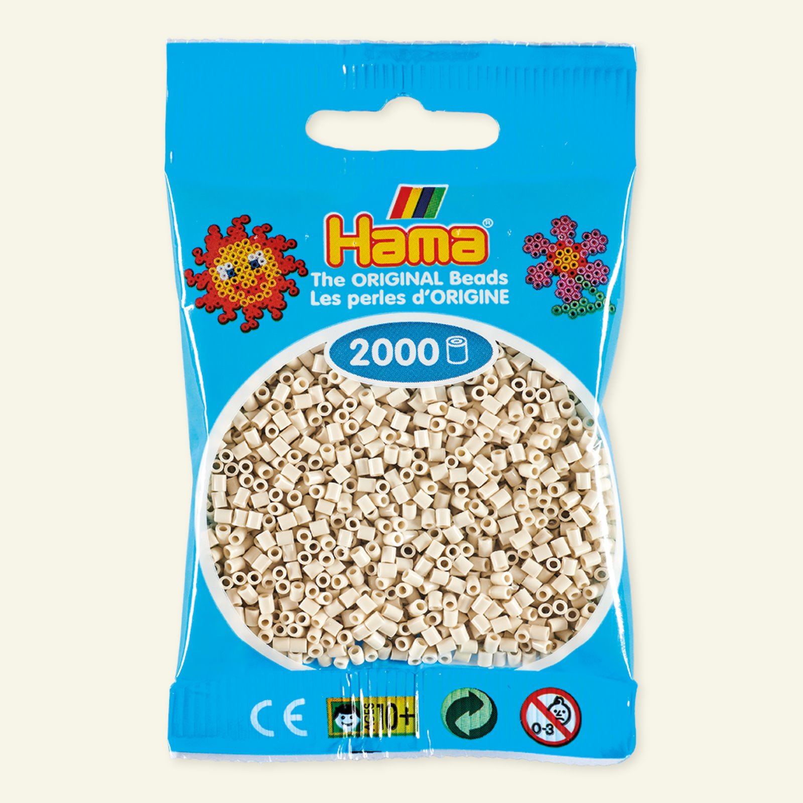 HAMA mini fuse beads 2000pcs off white 28450_pack