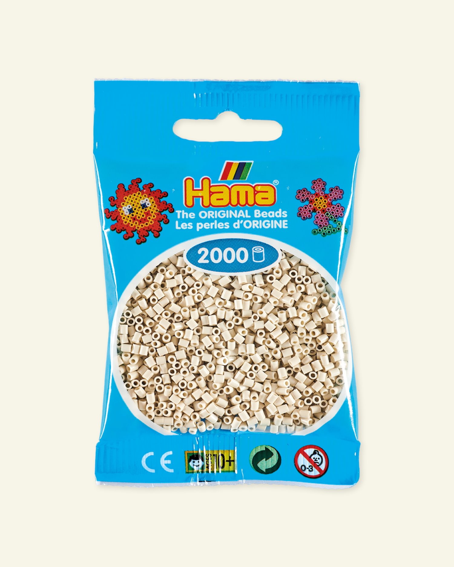 HAMA mini fuse beads 2000pcs off white 28450_pack