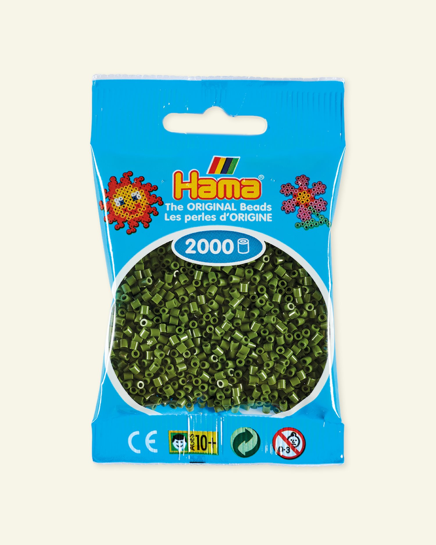HAMA mini fuse beads 2000pcs olive 28455_pack
