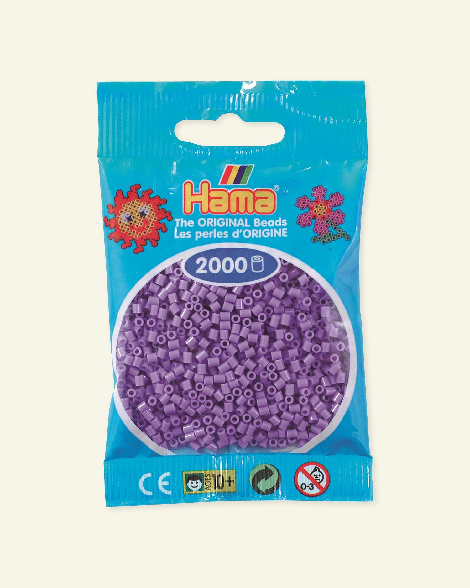 HAMA mini fuse beads 2000pcs pastel purp 28440_pack