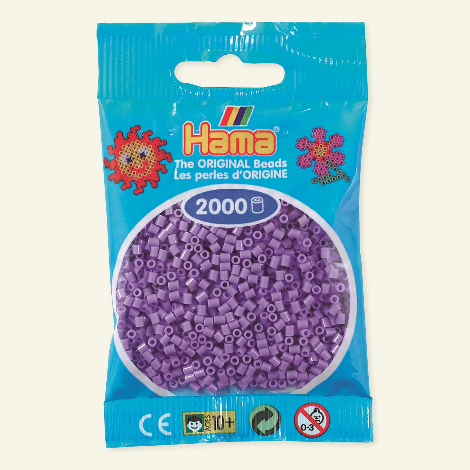 HAMA mini fuse beads 2000pcs pastel purp 28440_pack