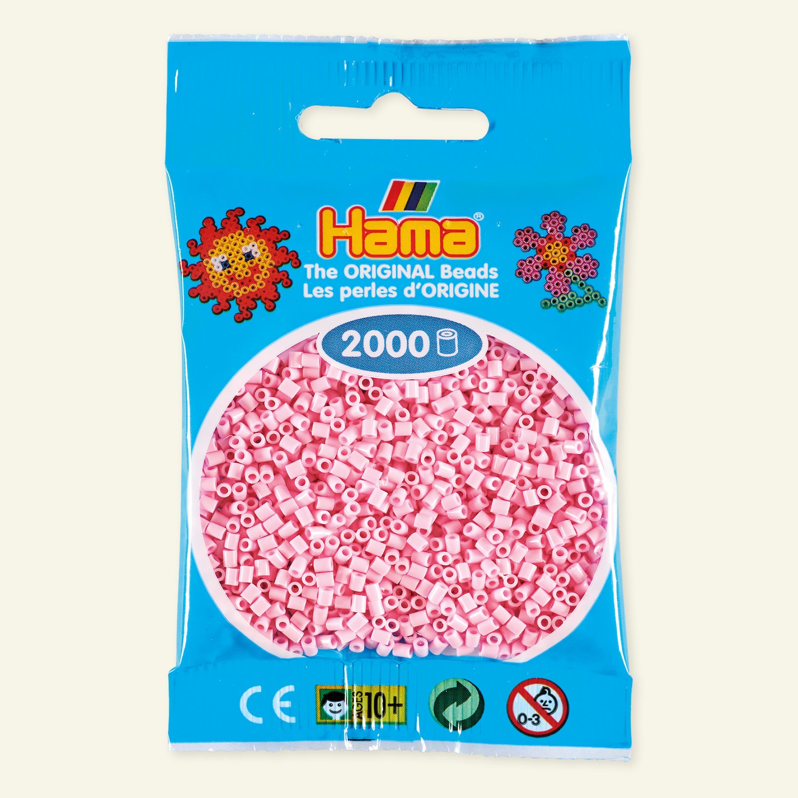 HAMA mini fuse beads 2000pcs pastel rose 28456_pack