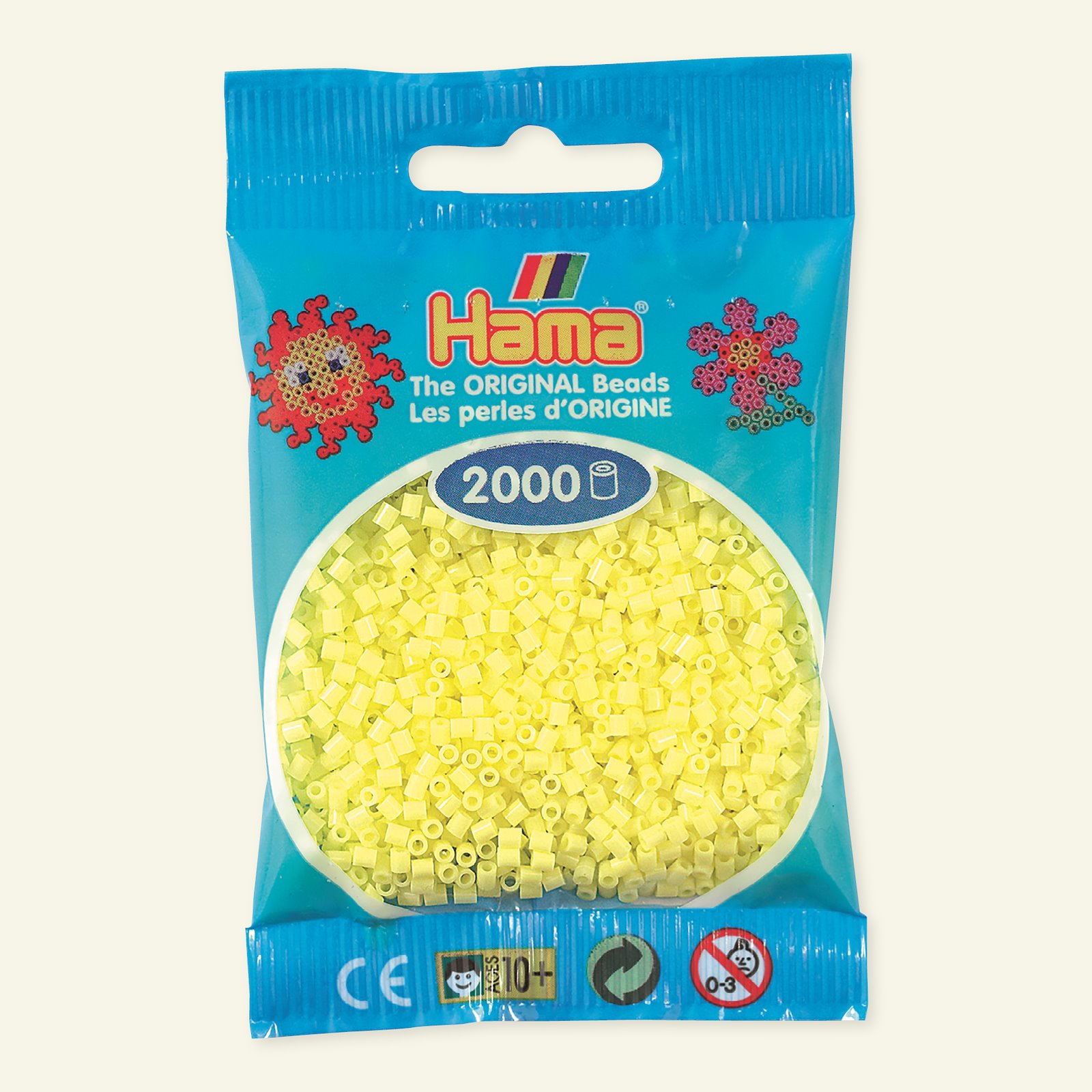 HAMA mini fuse beads 2000pcs pastel yell 28438_pack
