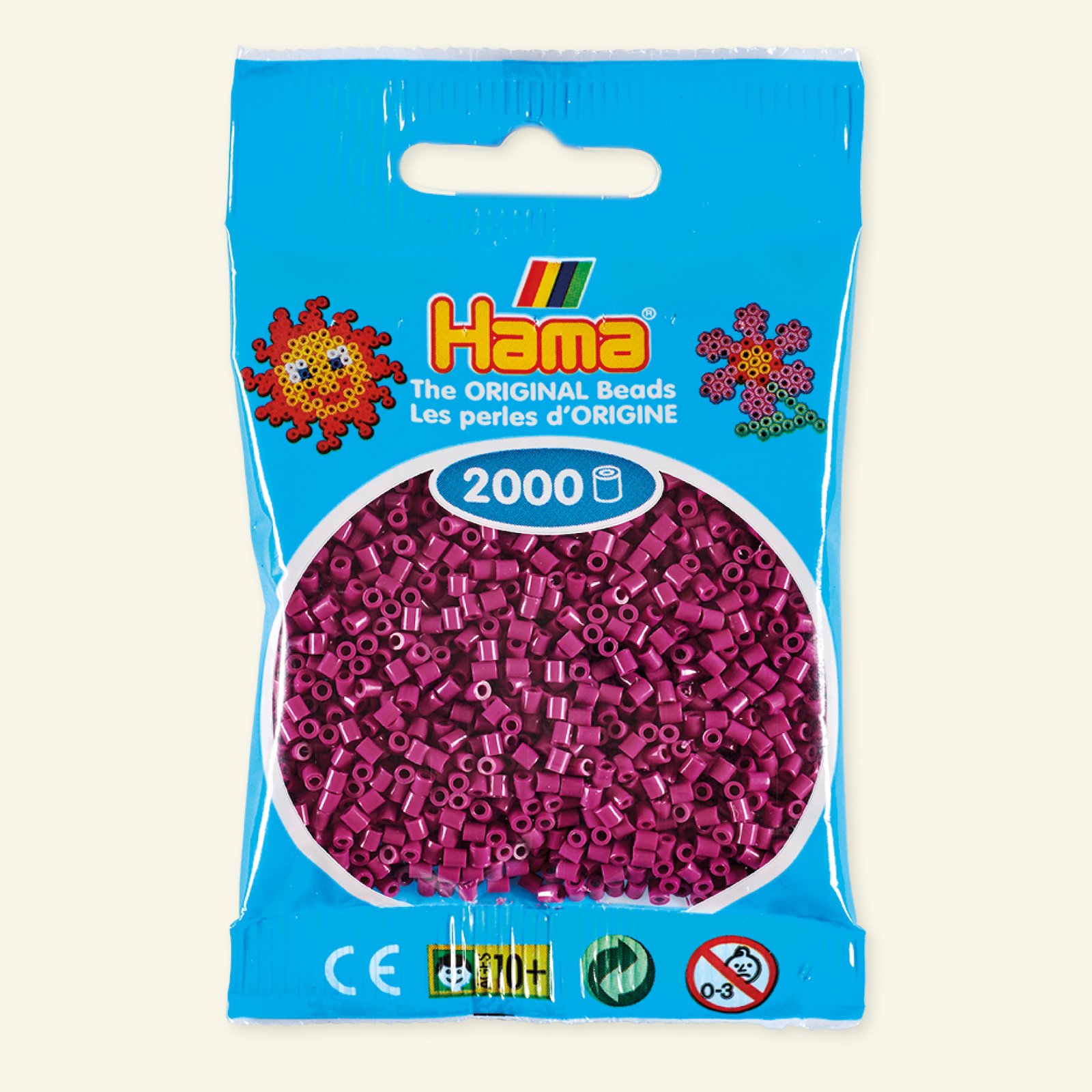 HAMA mini fuse beads 2000pcs plum 28453_pack