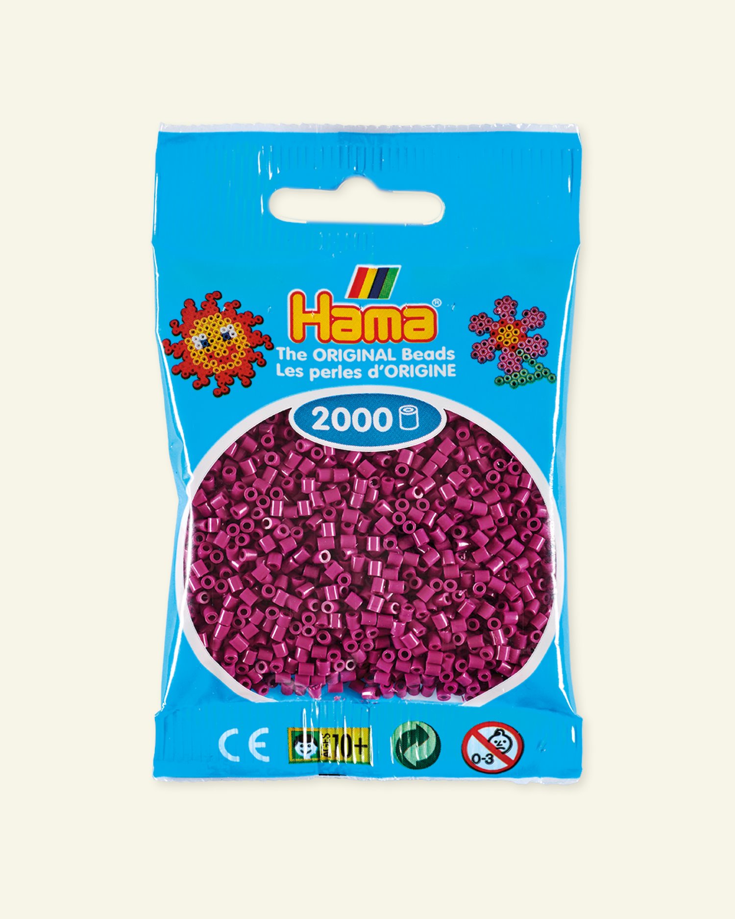 HAMA mini fuse beads 2000pcs plum 28453_pack