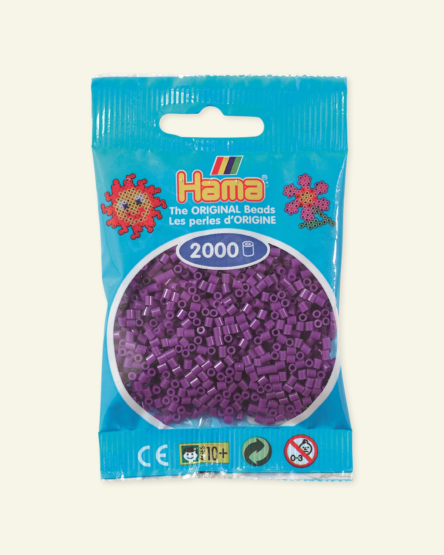 HAMA mini fuse beads 2000pcs purple 28407_pack