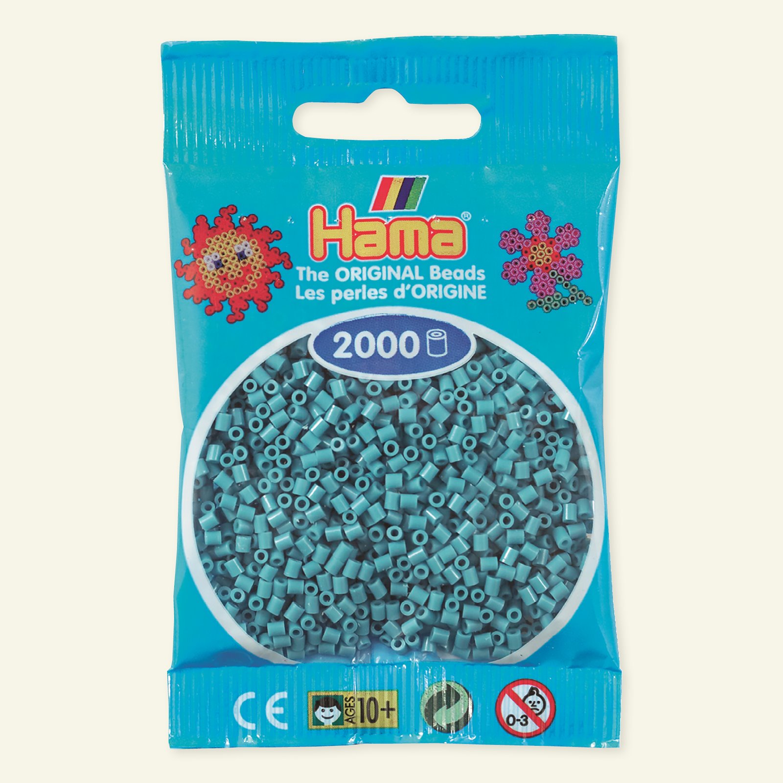 HAMA mini fuse beads 2000pcs turquoise 28429_pack
