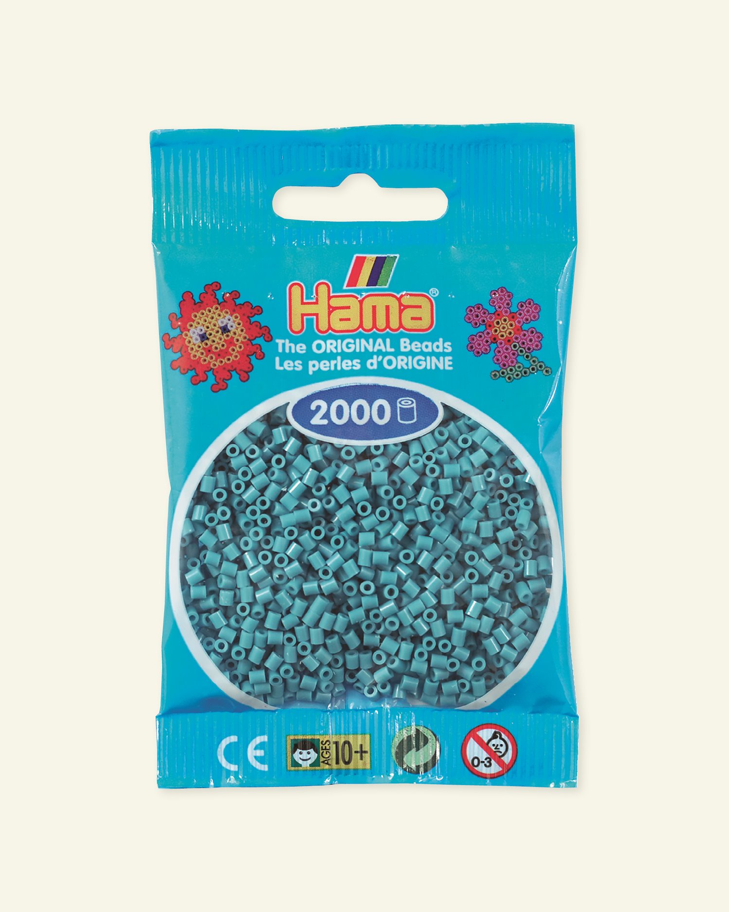 HAMA mini fuse beads 2000pcs turquoise 28429_pack