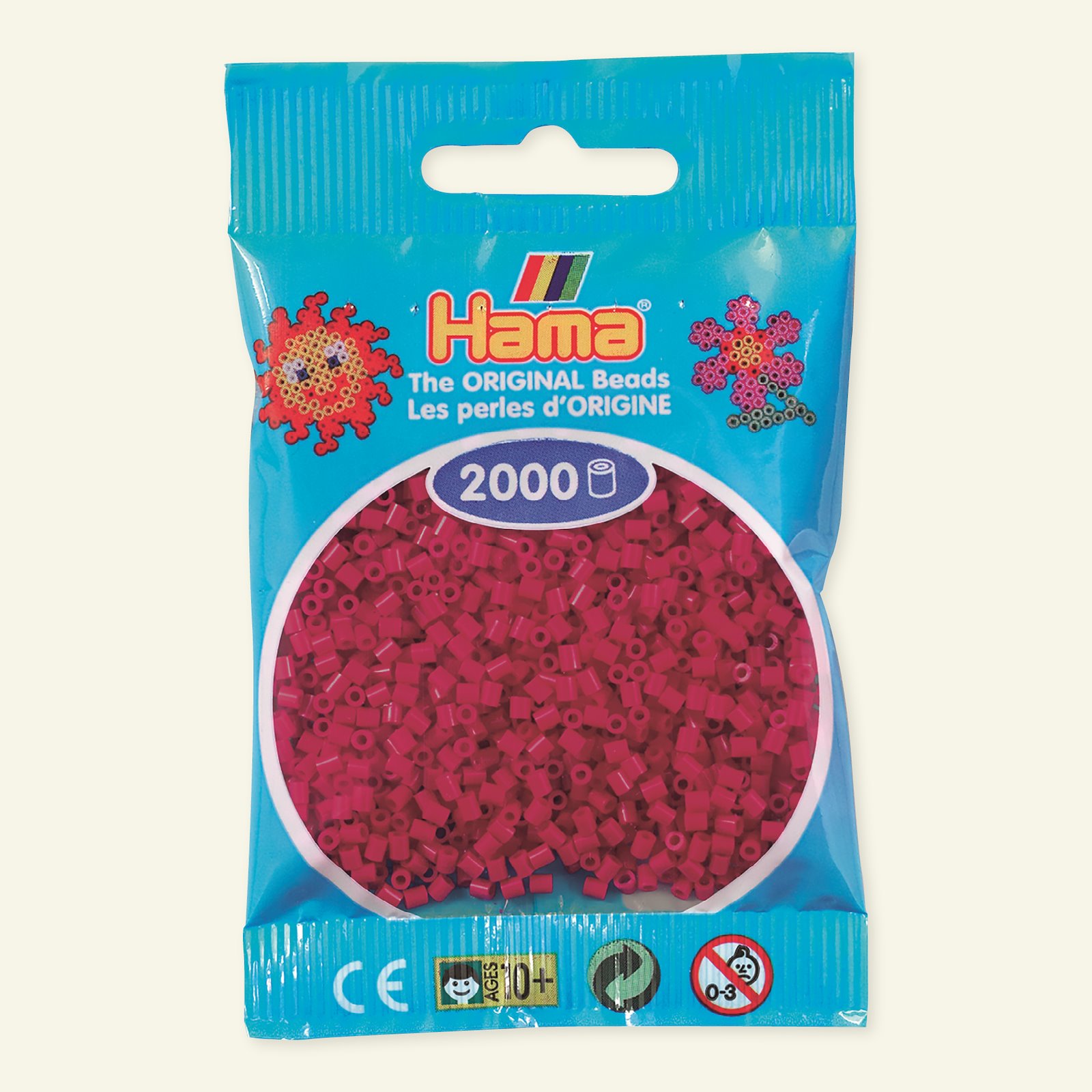 HAMA mini fuse beads 2000pcs wine red 28427_pack