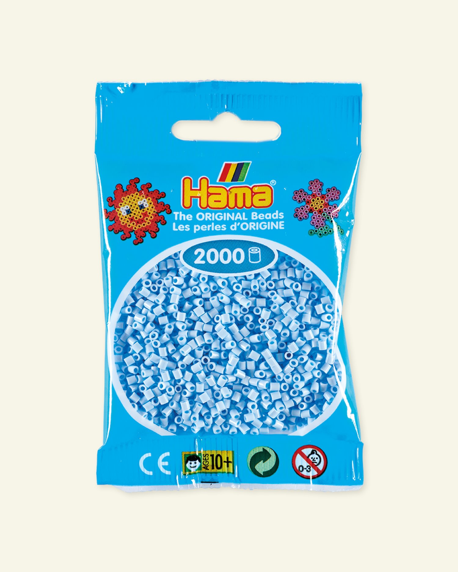 HAMA mini  pärla, 2000 st, isblå 28458_pack