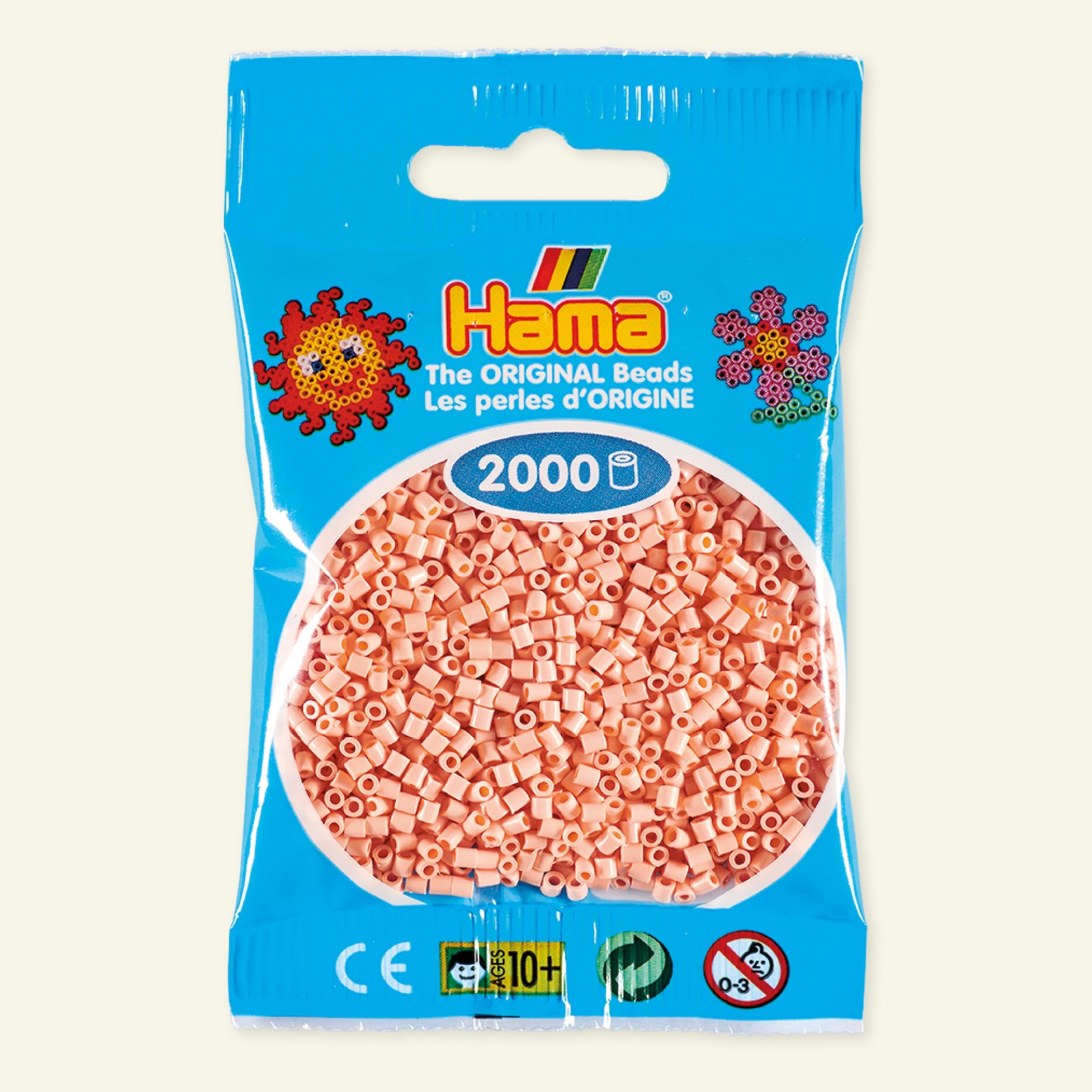 HAMA mini  pärla, 2000 st, ljus persika 28451_pack