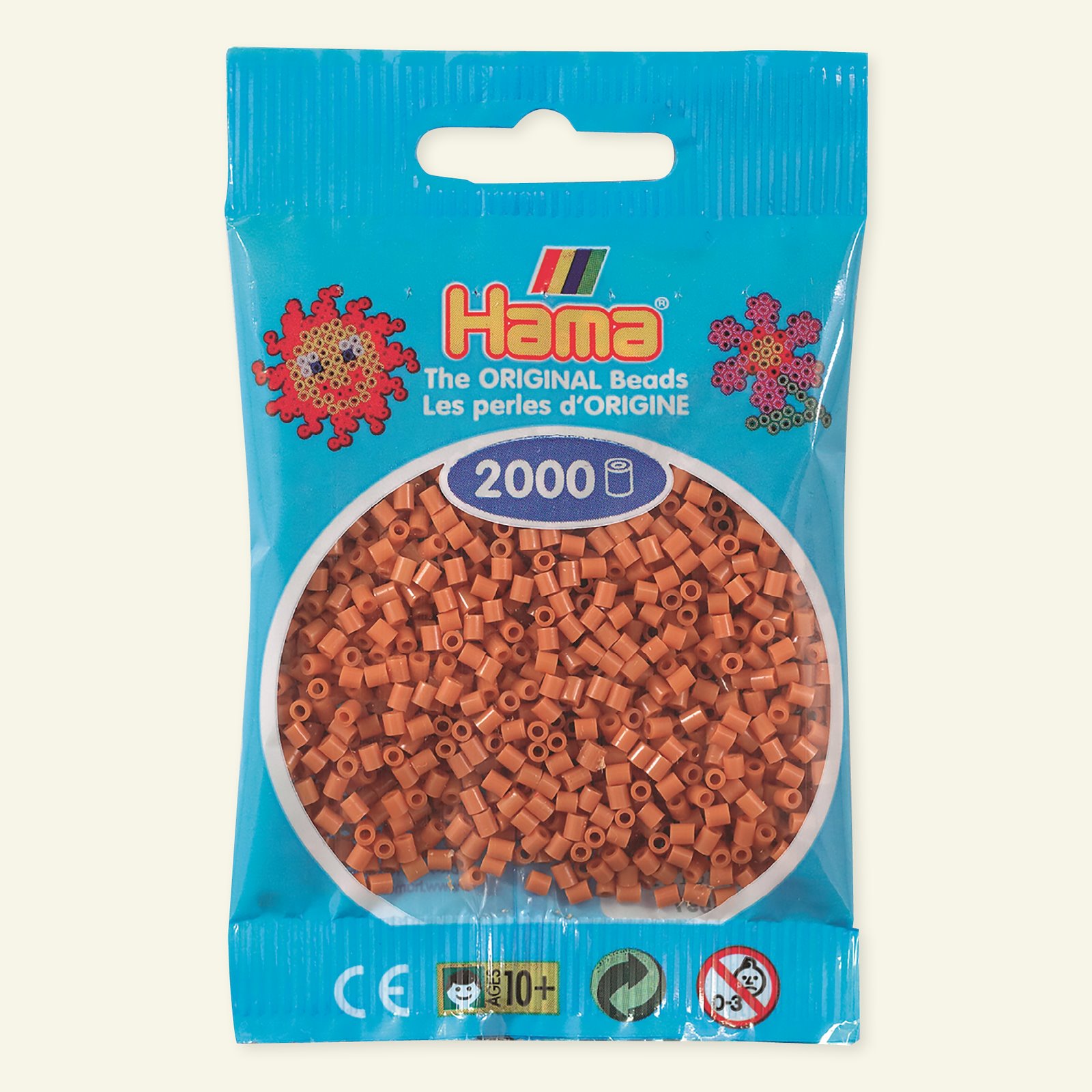 HAMA mini pärla, 2000 st,  ljusbrun 28421_pack