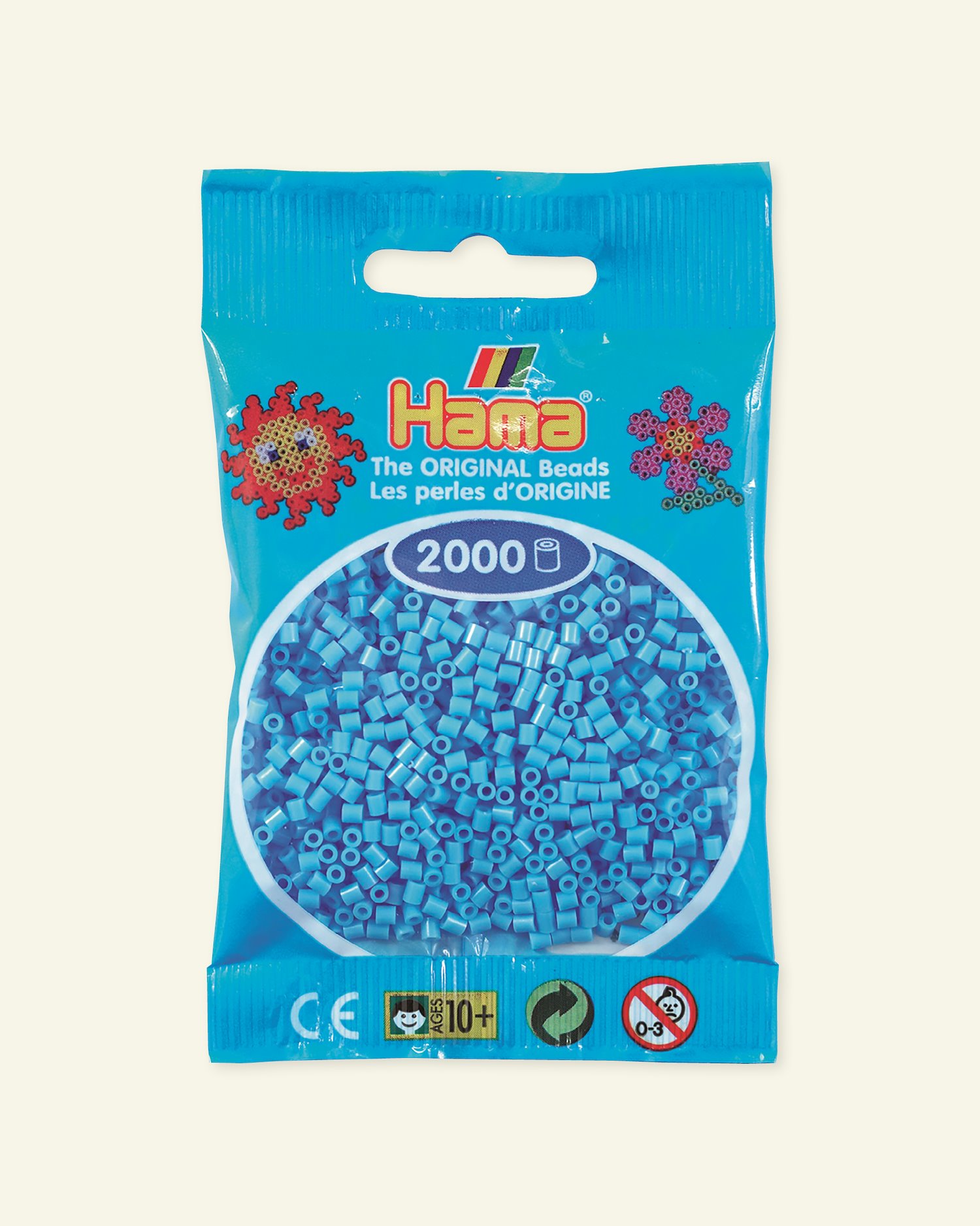 HAMA mini pärla 2000st pastell blå 28441_pack