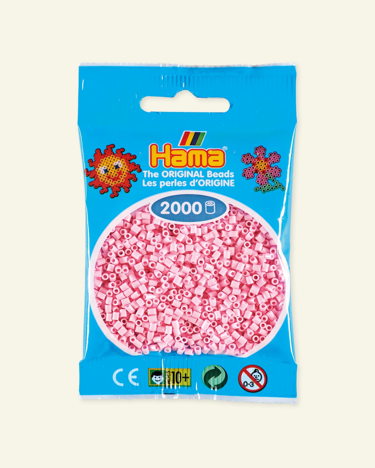 HAMA mini pärla 2000st pastell rosa 28456_pack