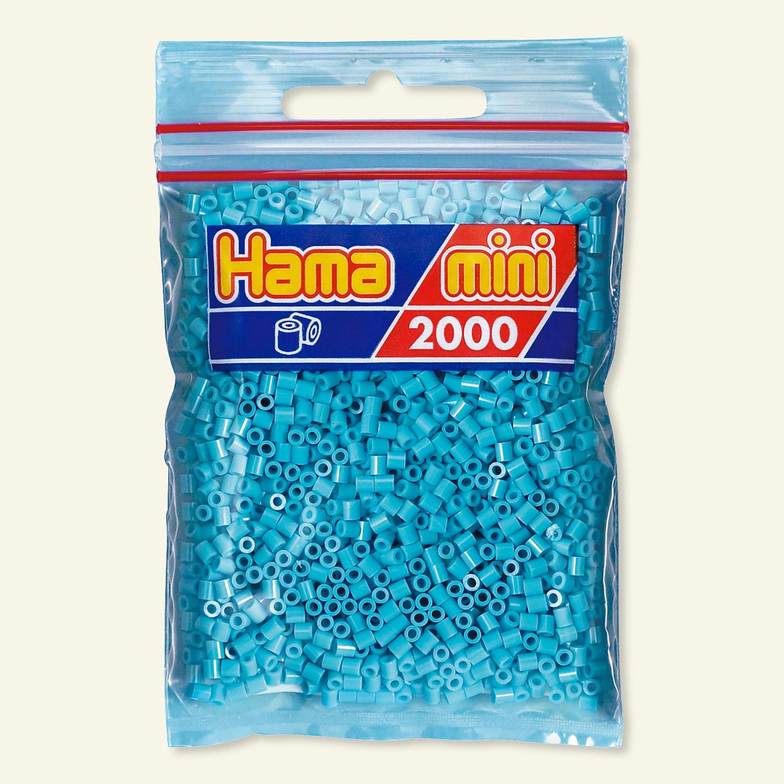 HAMA mini perler 2000stk azurblå 28444_pack