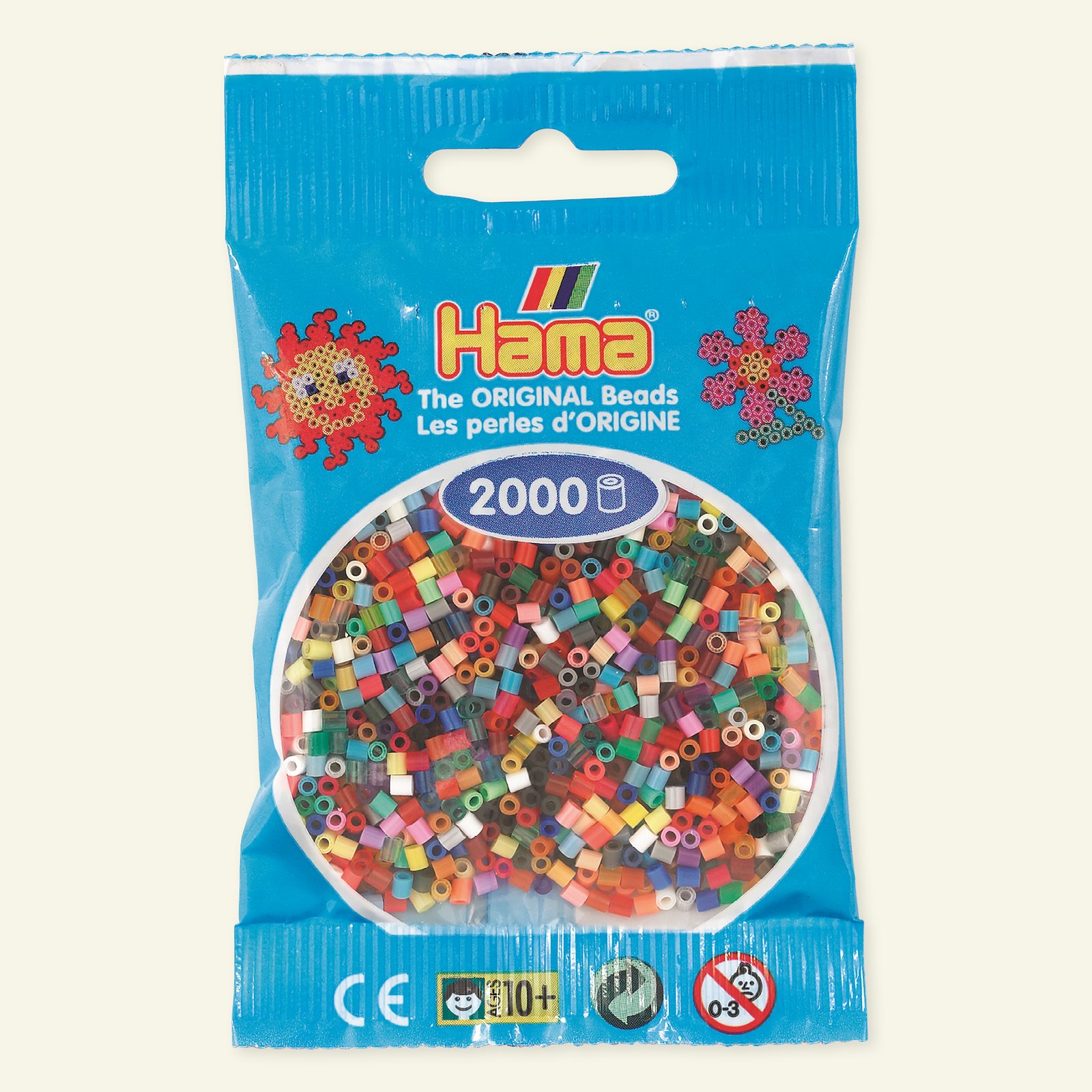 HAMA mini perler 2000stk mix 28400_pack