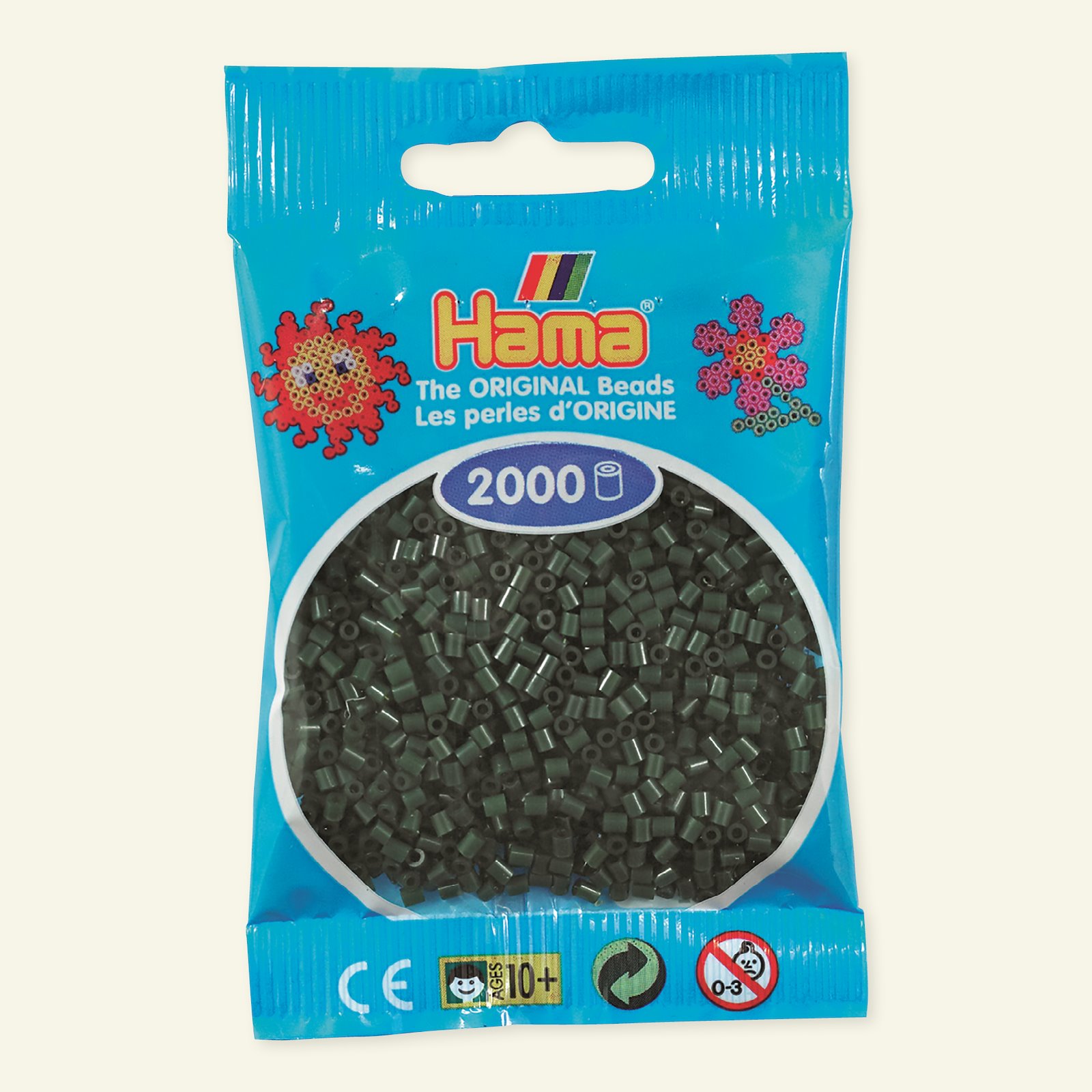 HAMA mini perler 2000stk mørkegrøn 28426_pack