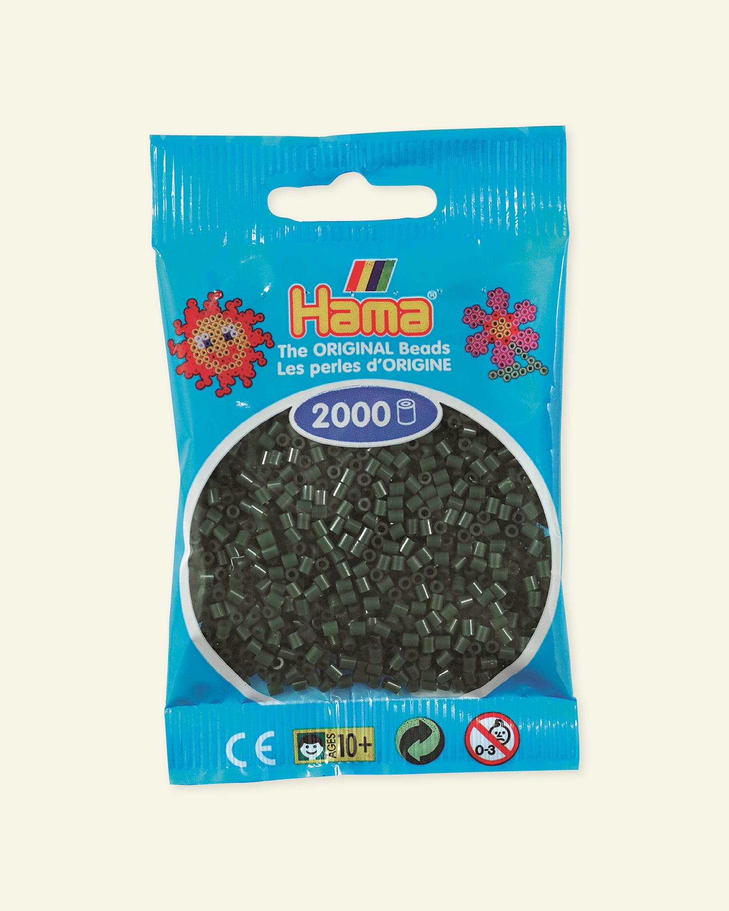 HAMA mini perler 2000stk mørkegrøn 28426_pack