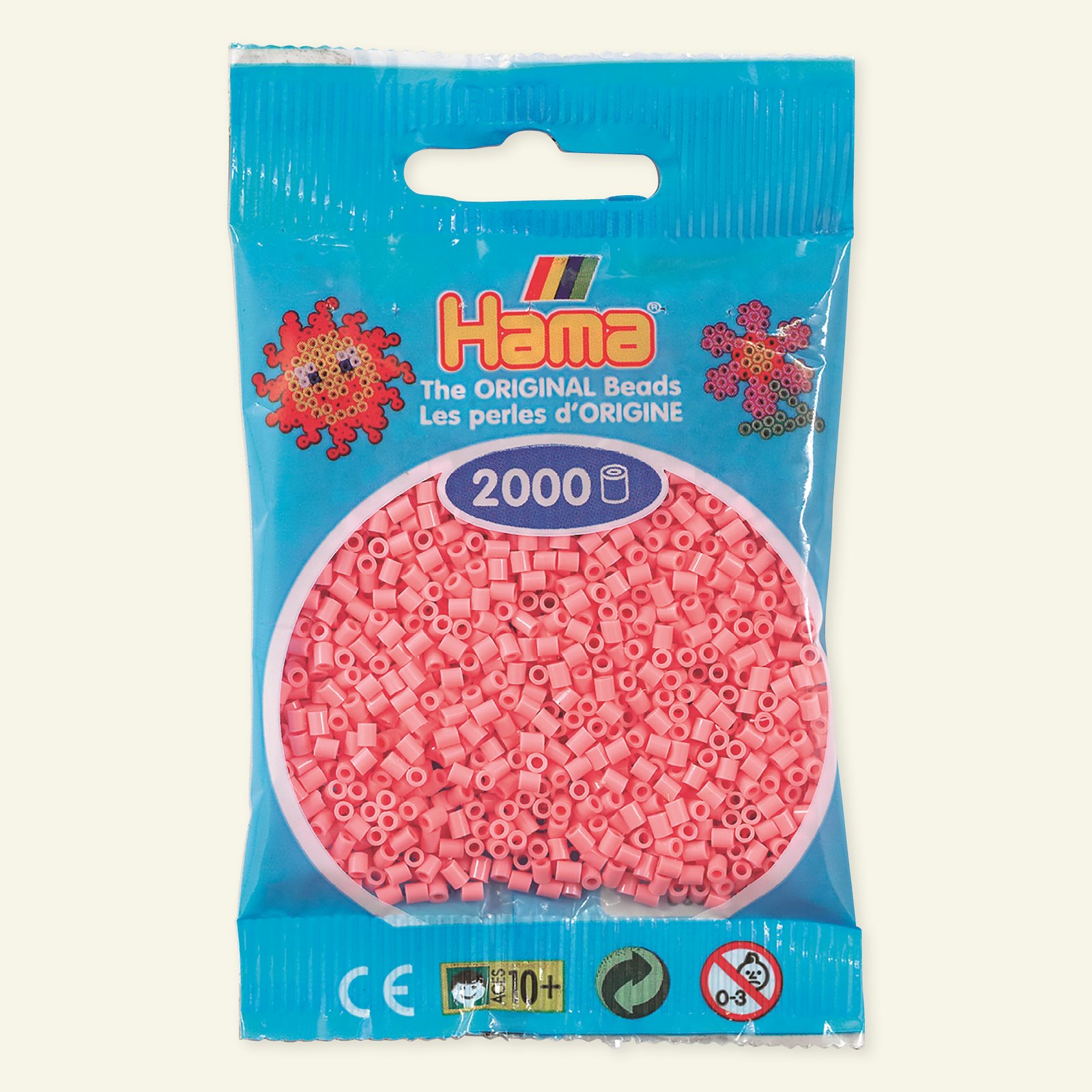 HAMA mini perler 2000stk pink 28406_pack