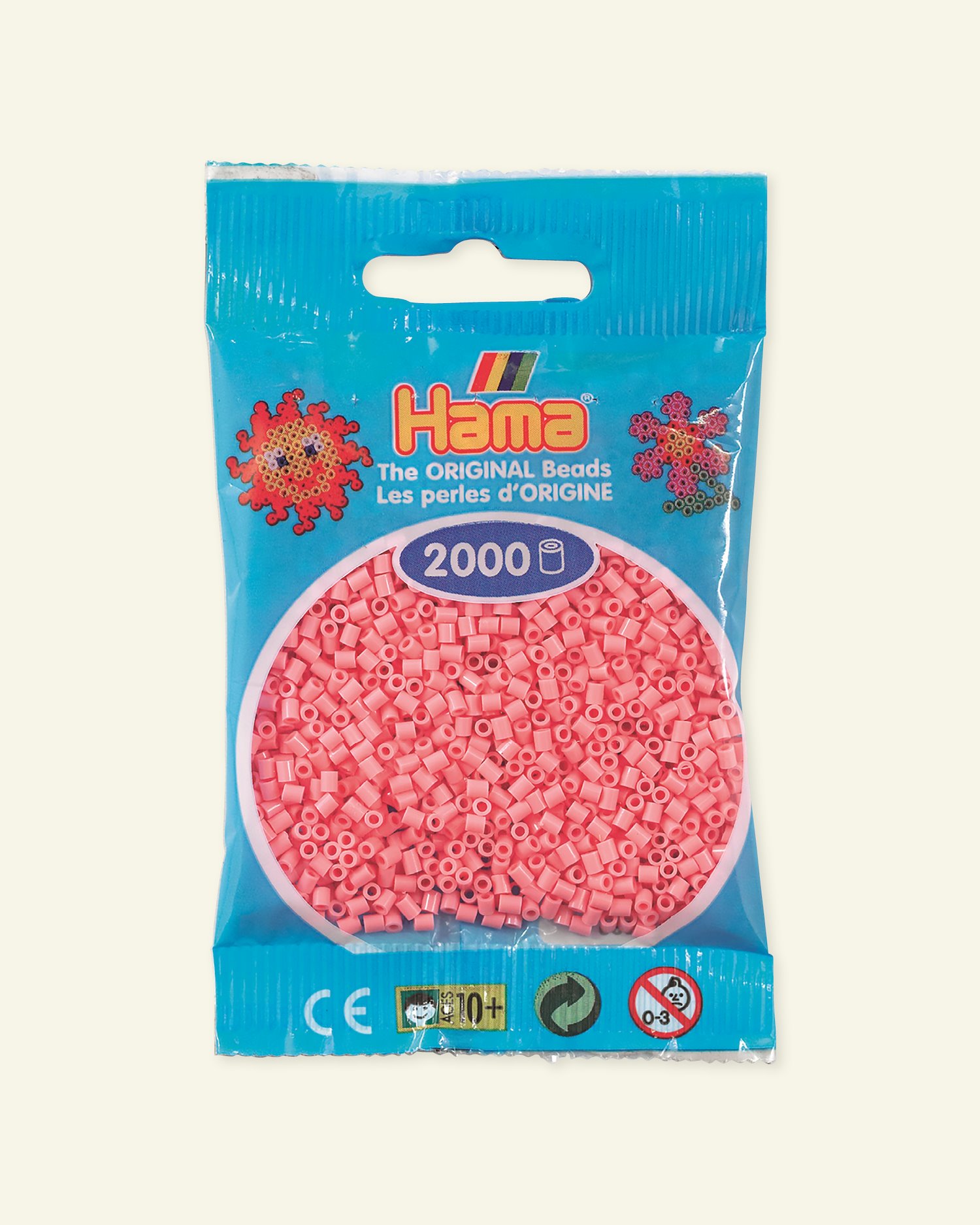 HAMA mini perler 2000stk pink 28406_pack