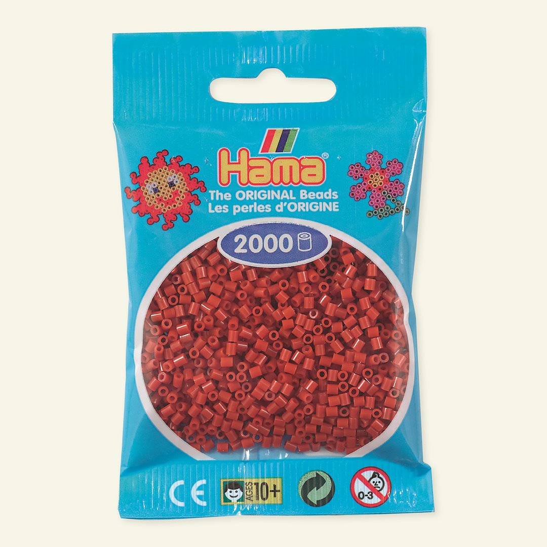 Billede af HAMA mini perler 2000stk rødbrun