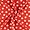 Heavy polyester red with white dots