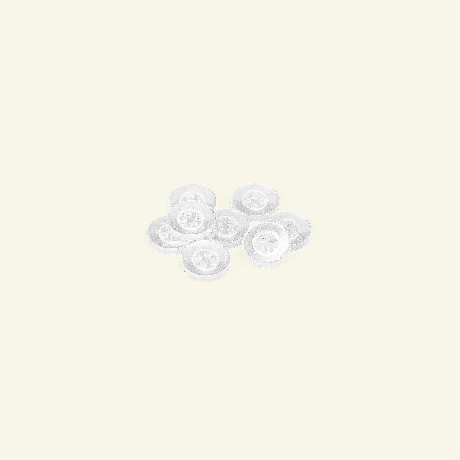 Hemdknopf, 4-Loch 12mm Weiß, 8 St. 33437_pack