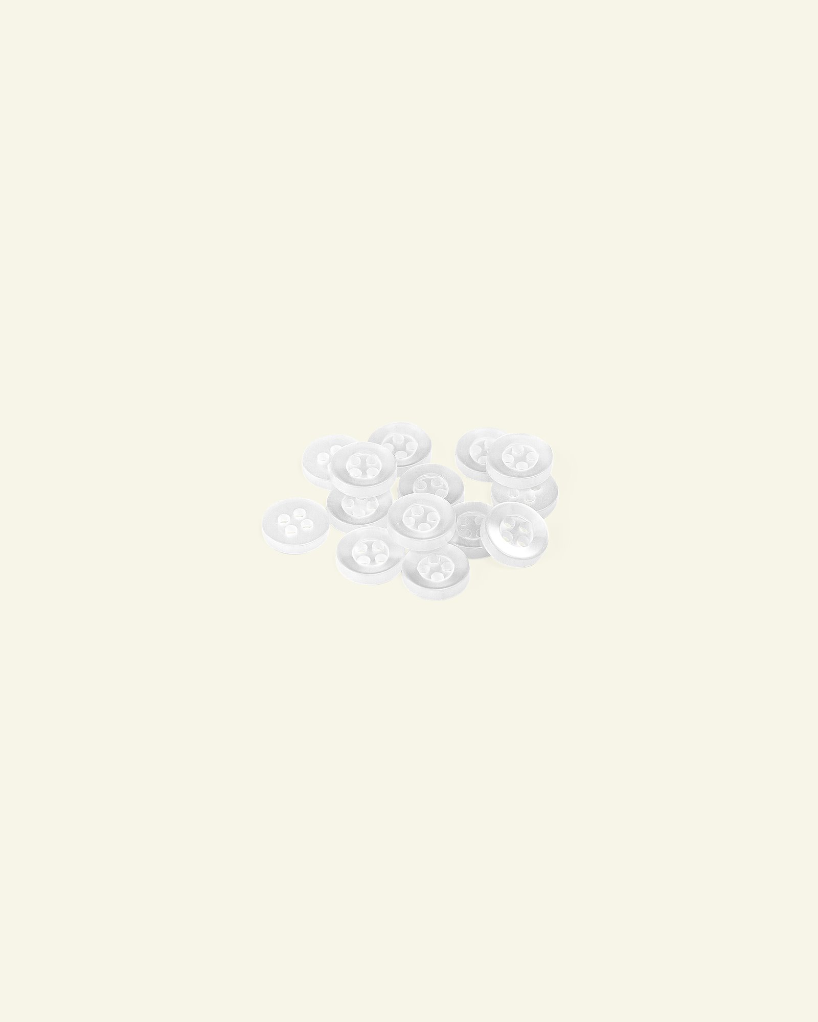 Hemdknopf, 4-Loch 9m Weiß, 14 St. 33008_pack