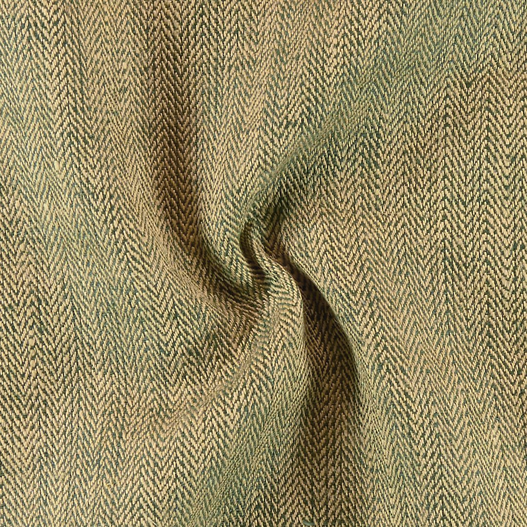 Billede af Hessian jacquard natur/grøn zigzag