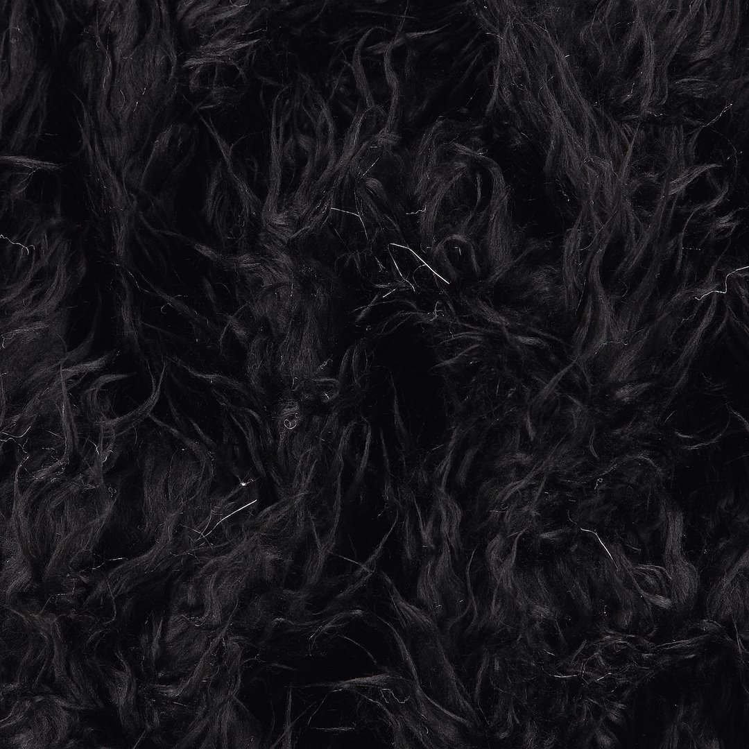 Billede af Imiteret langhåret pels sort 50mm