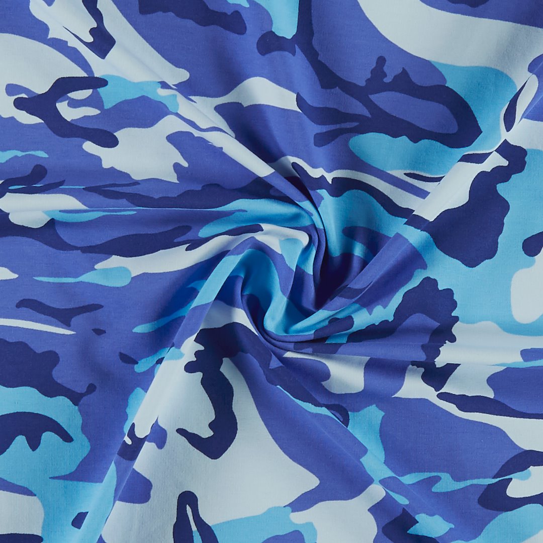 Billede af Isoli lys turkis m camouflage print ruet