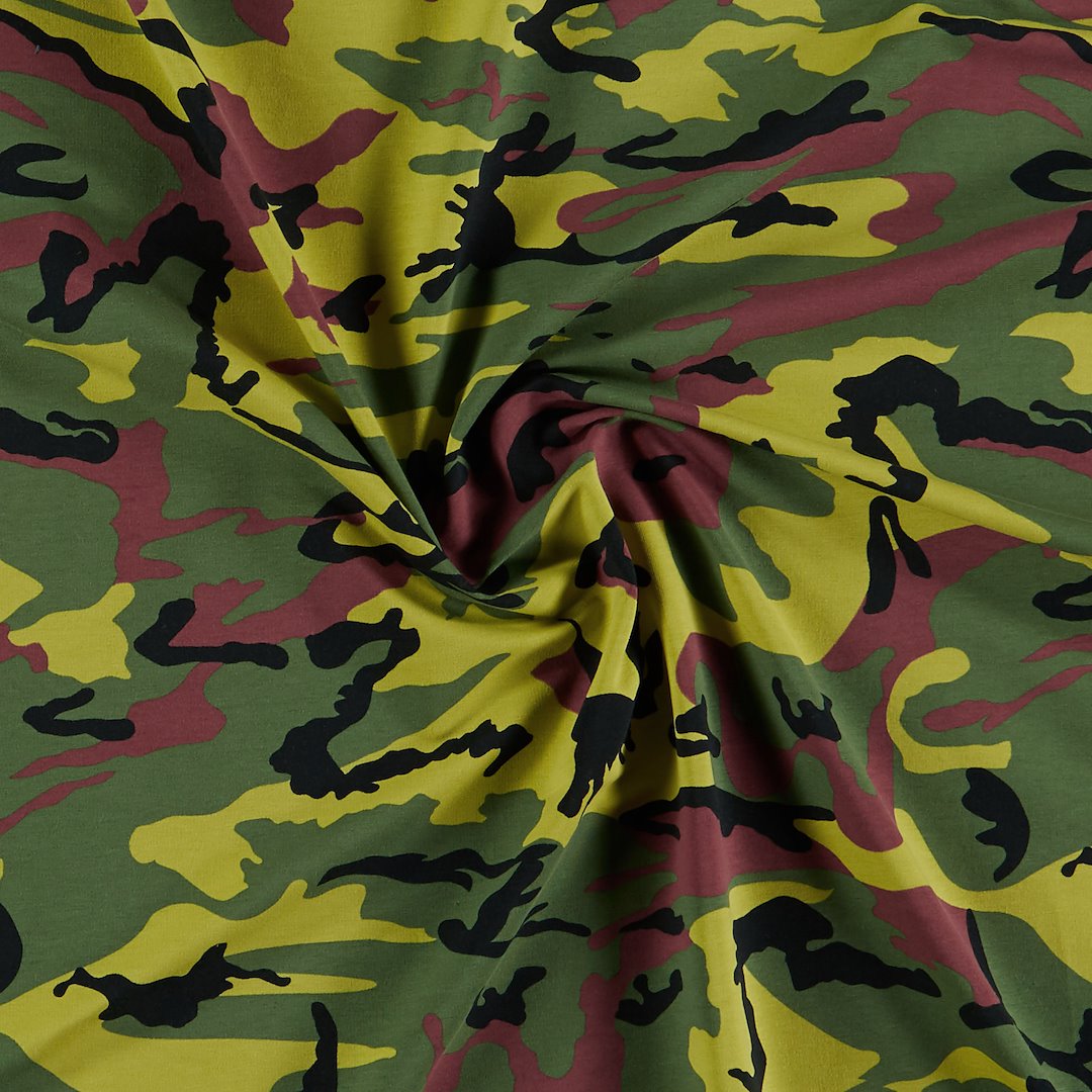 Billede af Isoli mørk lime m camouflage print ruet