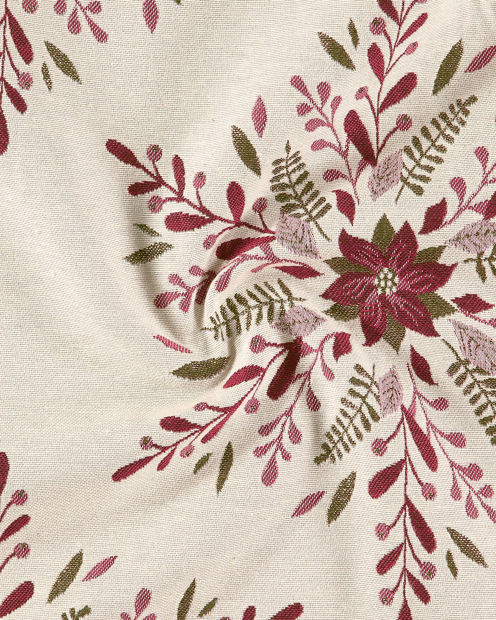 Jacquard offw w gold col/bordeaux flower 824162_pack