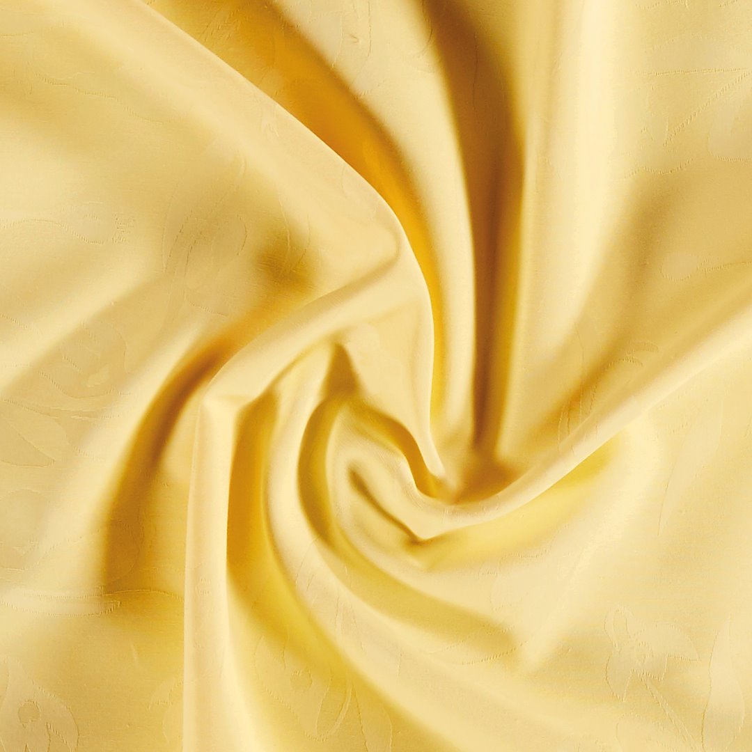 Billede af Jacquard pastel gul med vintergækker