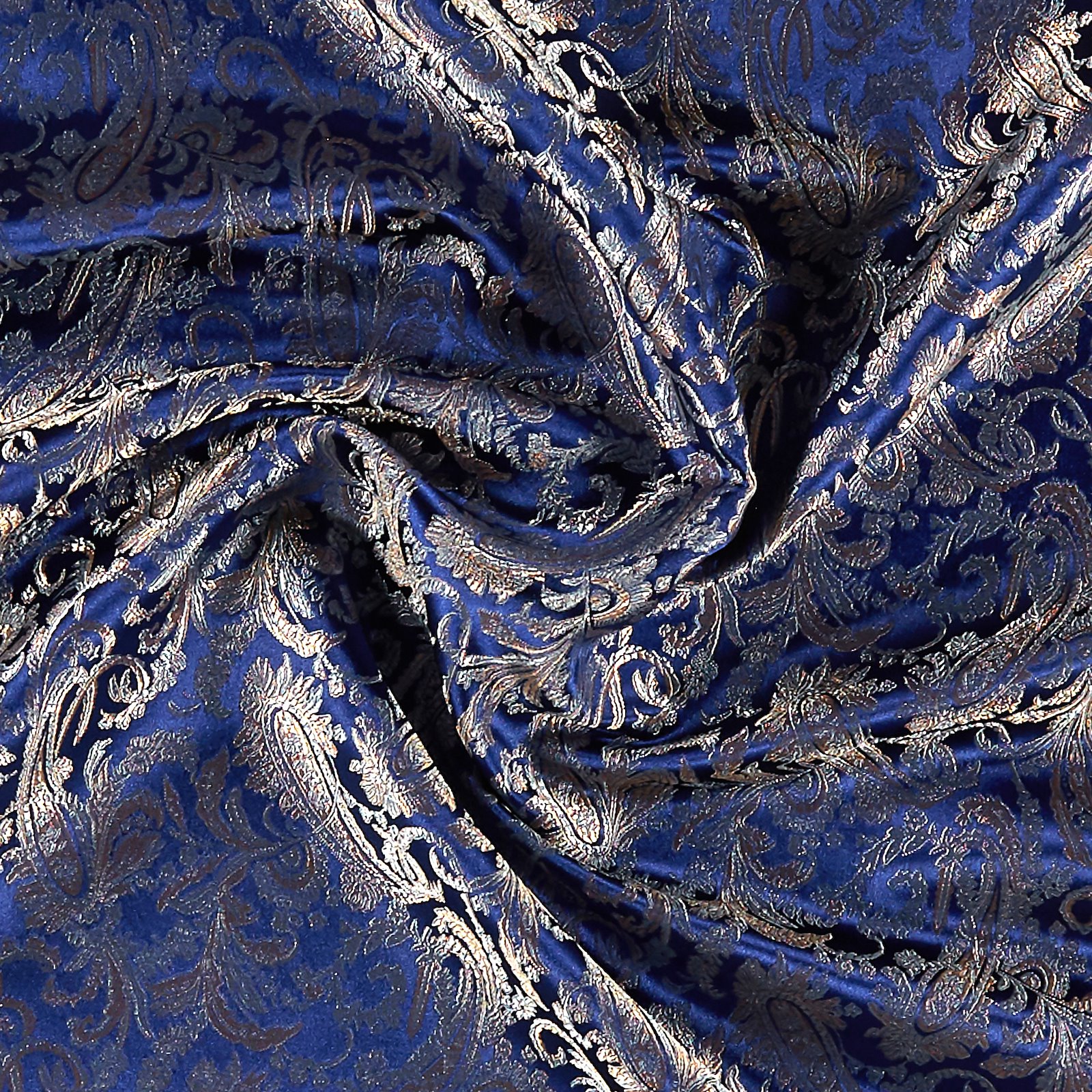 Jacquard sateng med blå paisley mønster 701005_pack