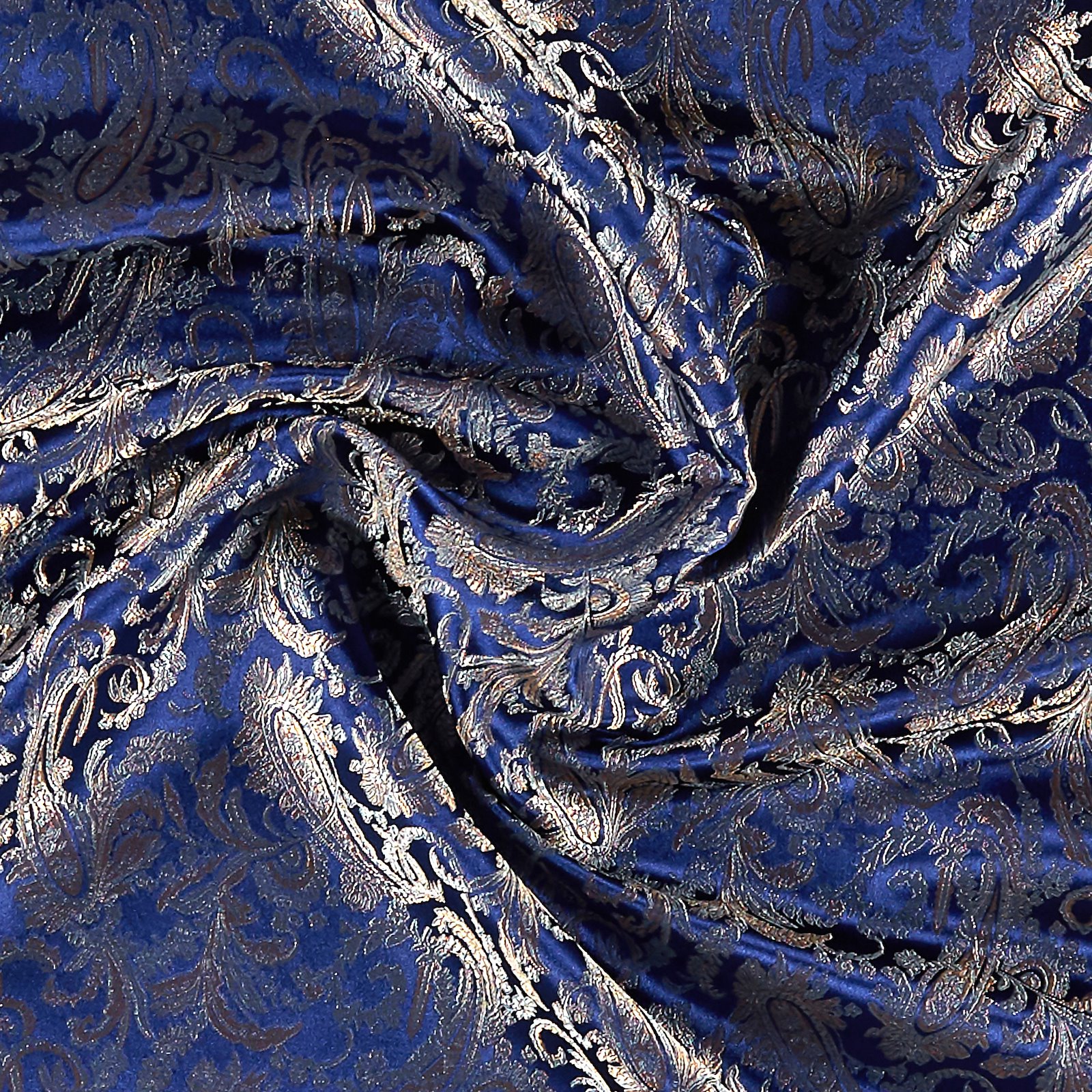 Jacquard satin med blå paisley mønster 701005_pack
