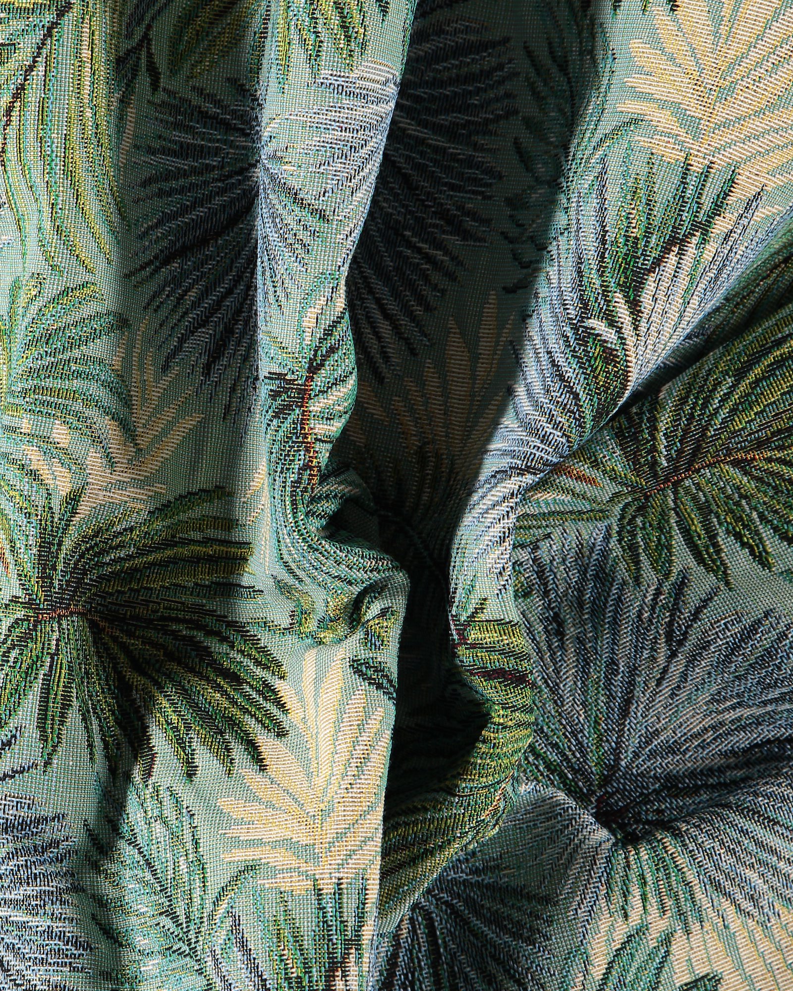 Jacquard tuquise with palm leaves 823999_pack